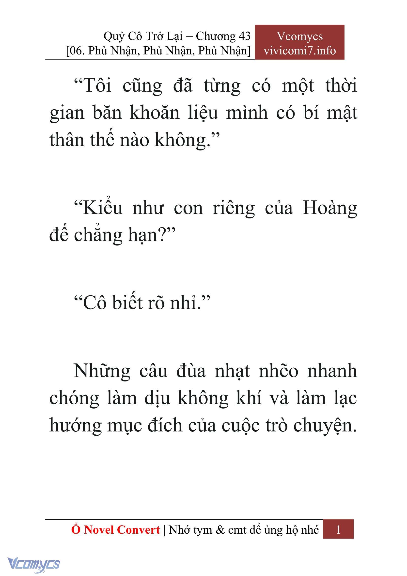 [Novel] Quý Cô Trở Lại Chapter 43 - Trang 4