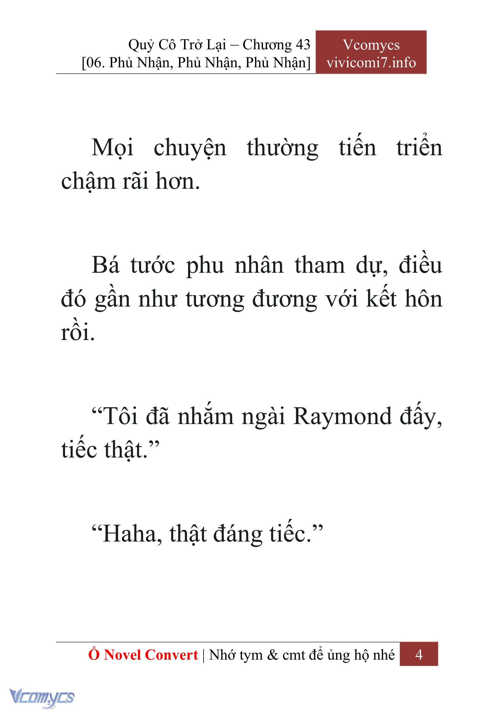 [Novel] Quý Cô Trở Lại Chapter 43 - Trang 7