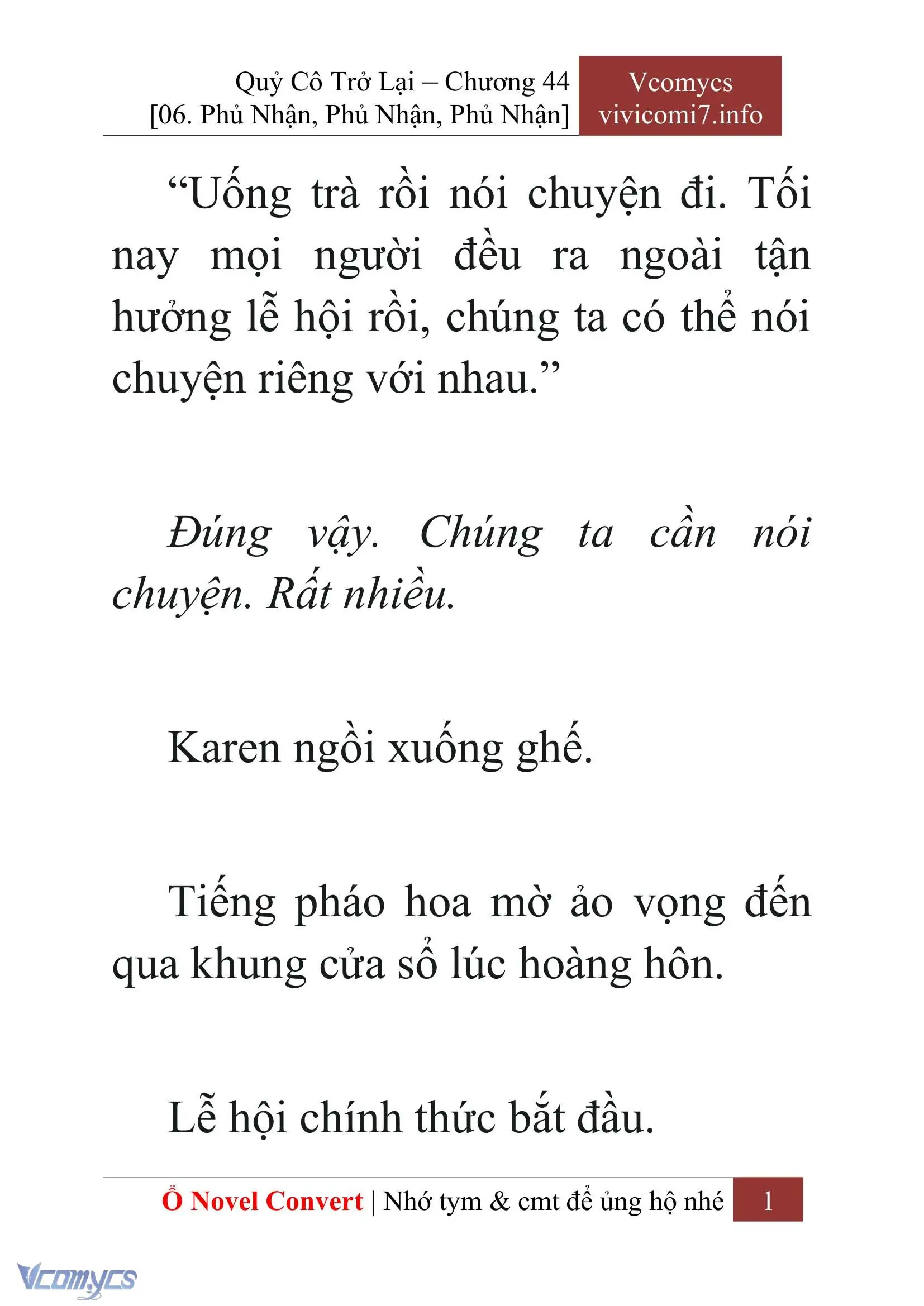 [Novel] Quý Cô Trở Lại Chapter 44 - Trang 4