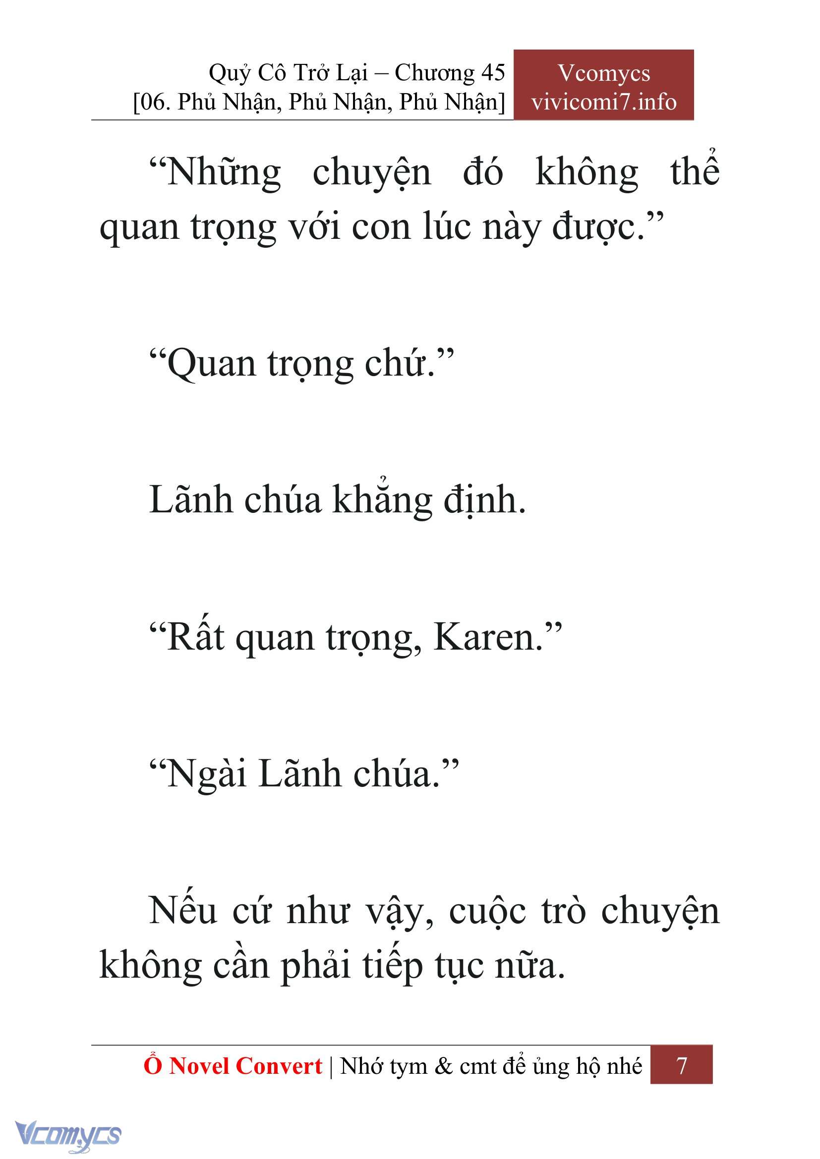 [Novel] Quý Cô Trở Lại Chapter 45 - Trang 10