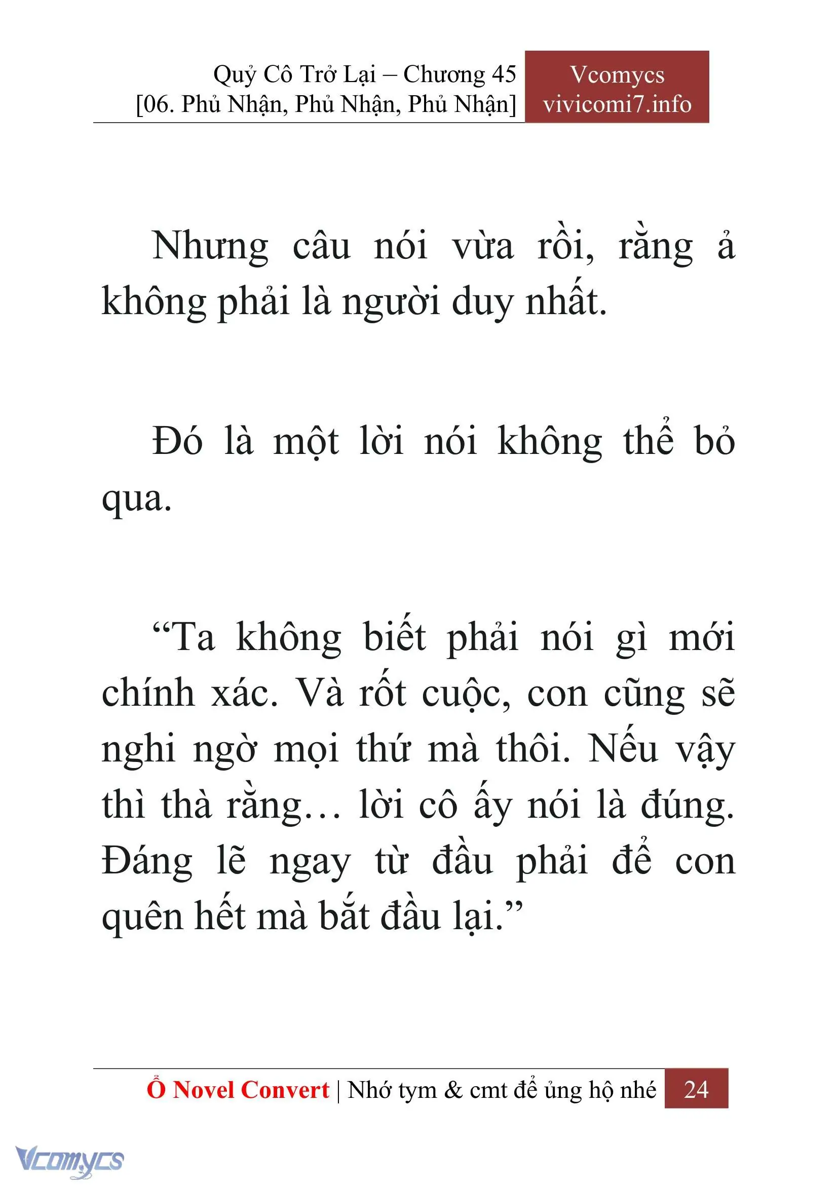[Novel] Quý Cô Trở Lại Chapter 45 - Trang 27