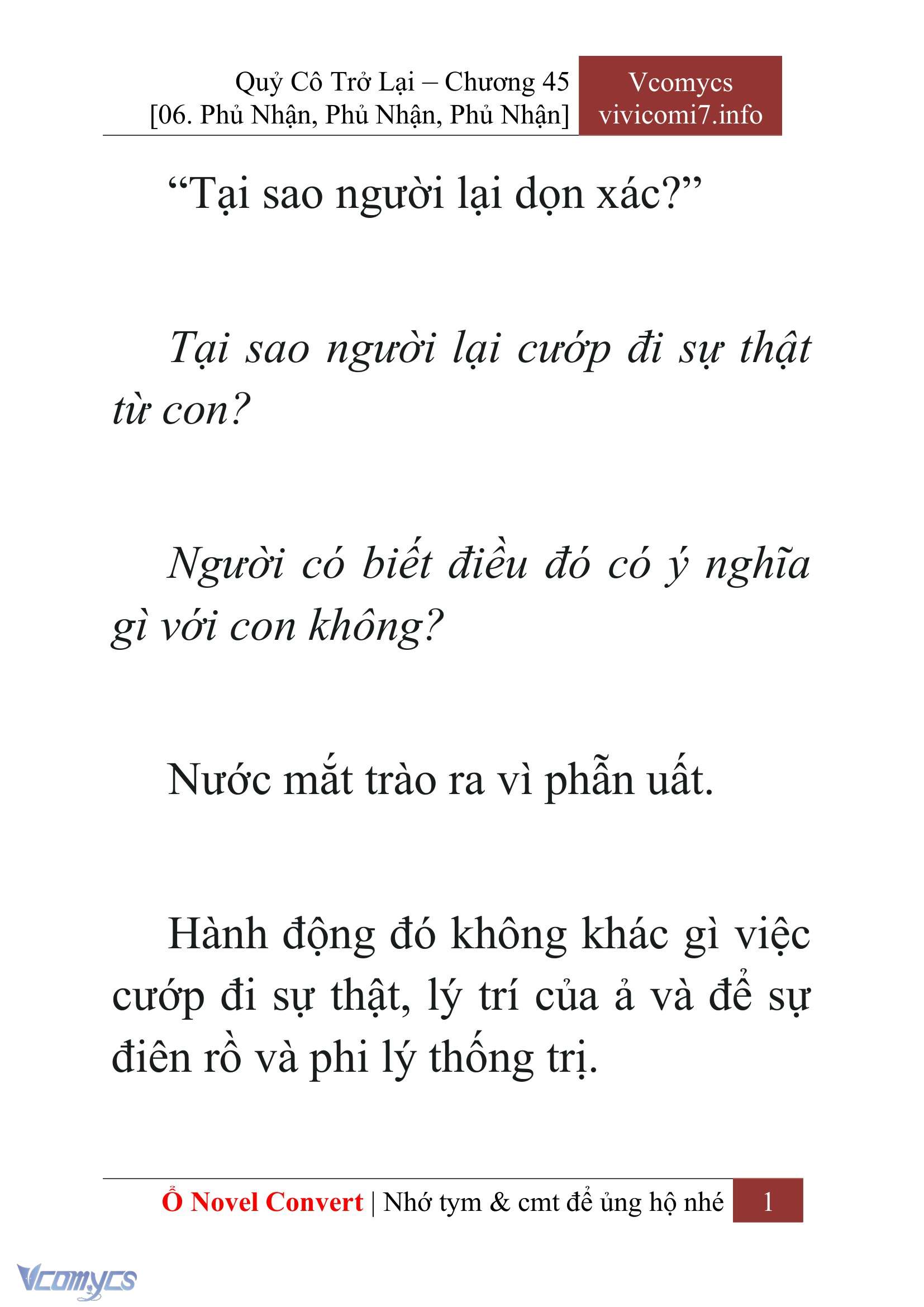 [Novel] Quý Cô Trở Lại Chapter 45 - Trang 4
