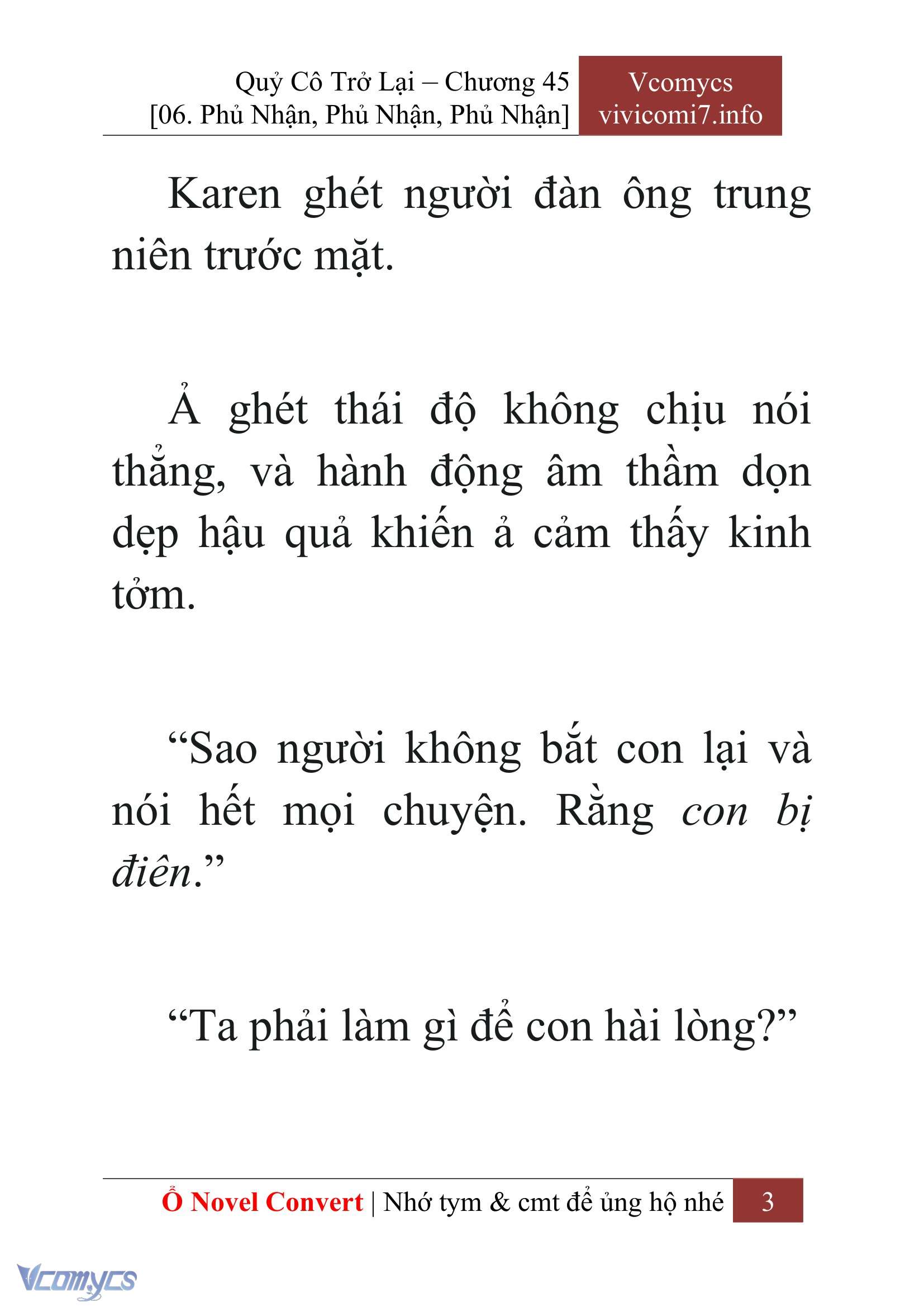 [Novel] Quý Cô Trở Lại Chapter 45 - Trang 6