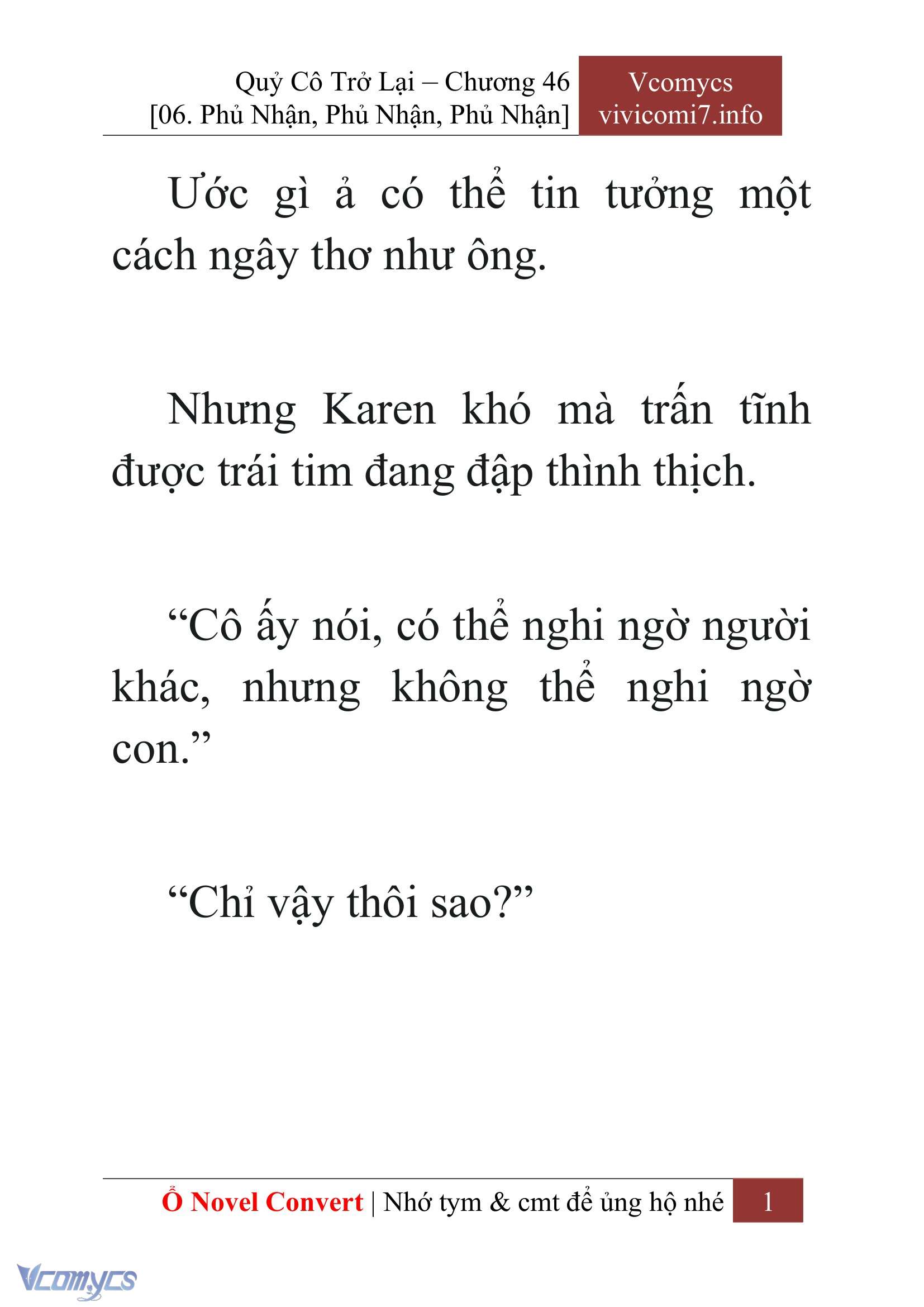 [Novel] Quý Cô Trở Lại Chapter 46 - Trang 4