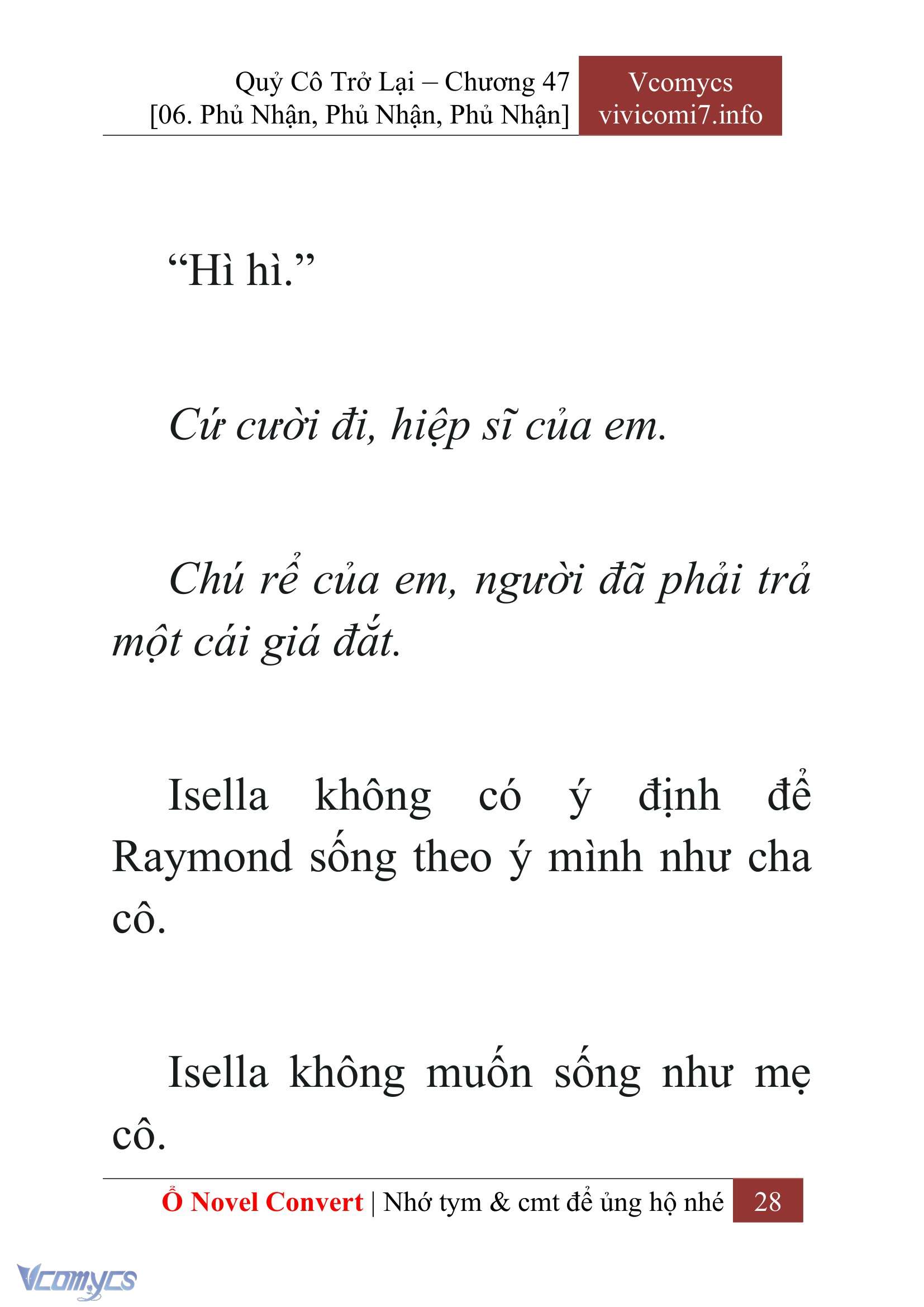 [Novel] Quý Cô Trở Lại Chapter 47 - Trang 31