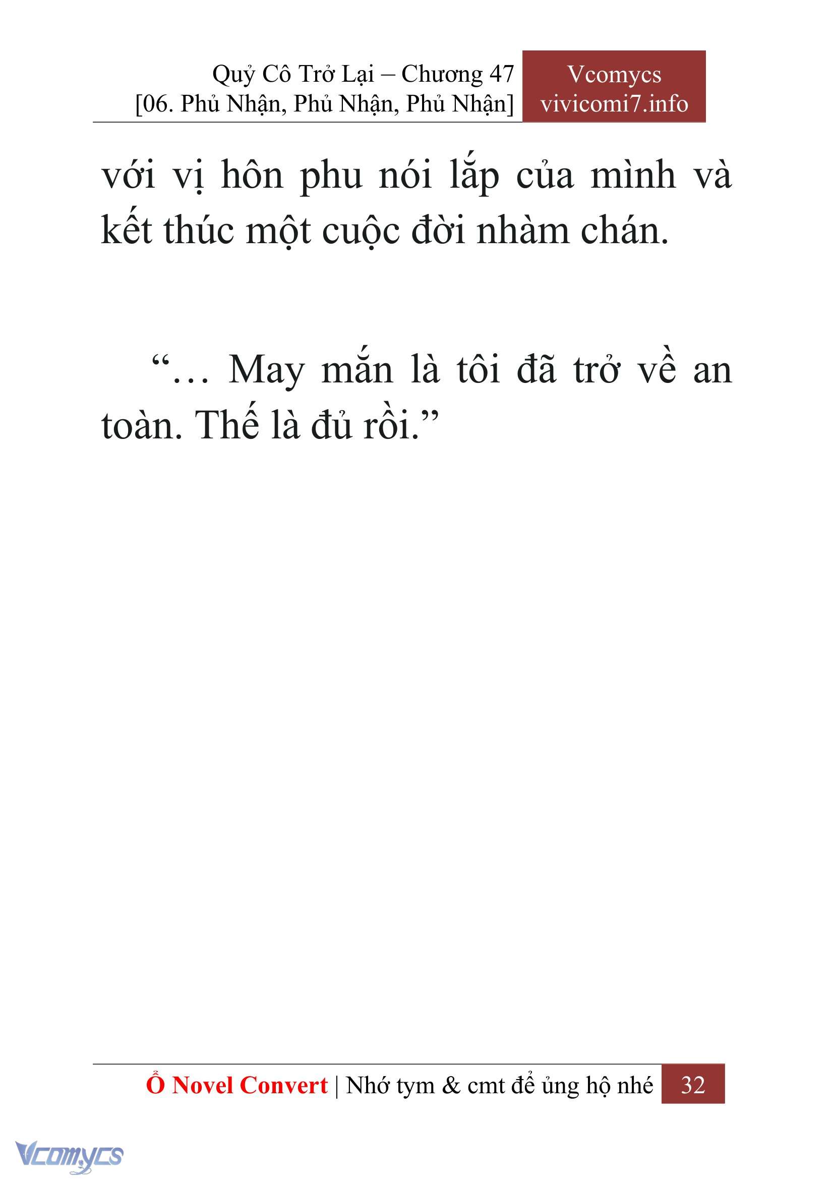 [Novel] Quý Cô Trở Lại Chapter 47 - Trang 35