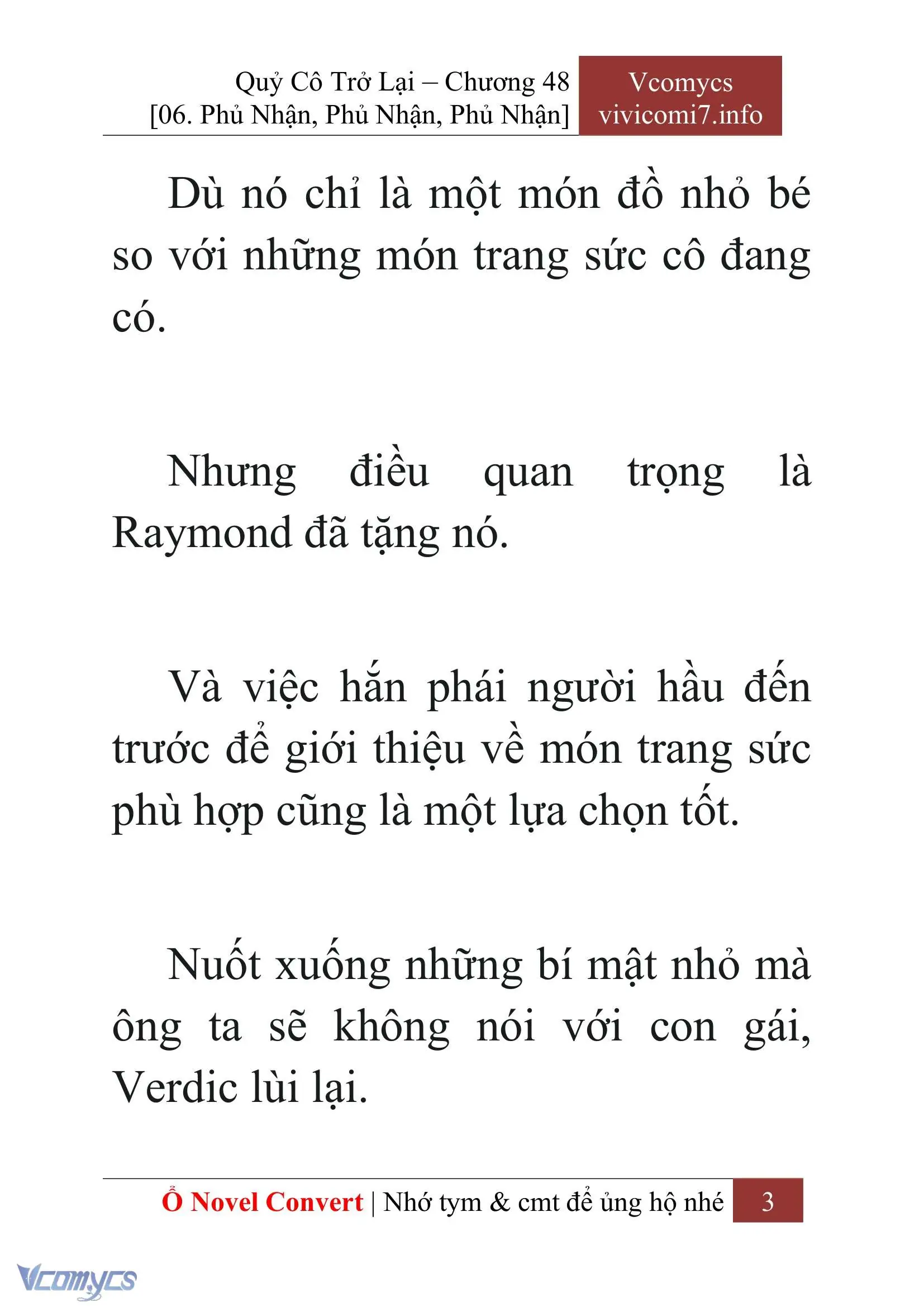 [Novel] Quý Cô Trở Lại Chapter 48 - Trang 6