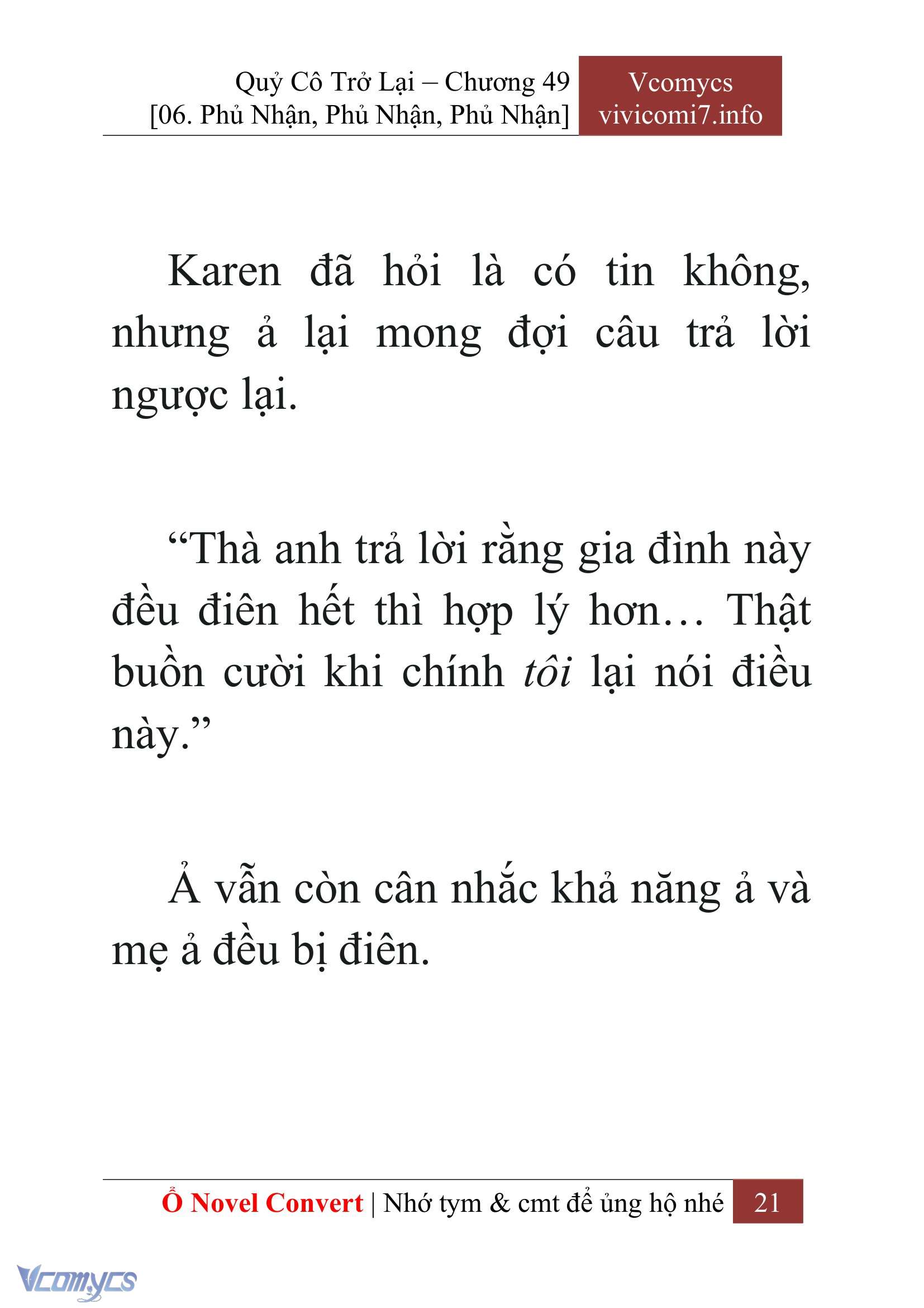 [Novel] Quý Cô Trở Lại Chapter 49 - Trang 24