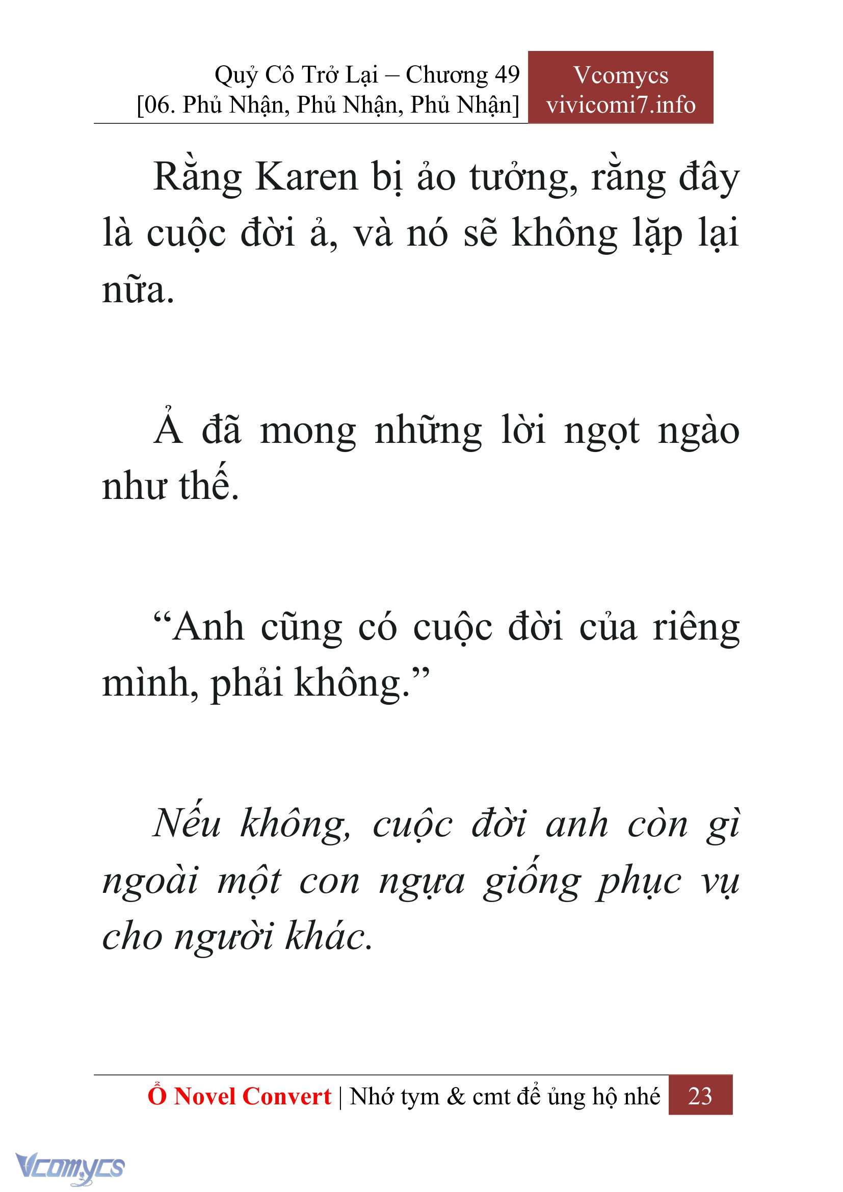 [Novel] Quý Cô Trở Lại Chapter 49 - Trang 26