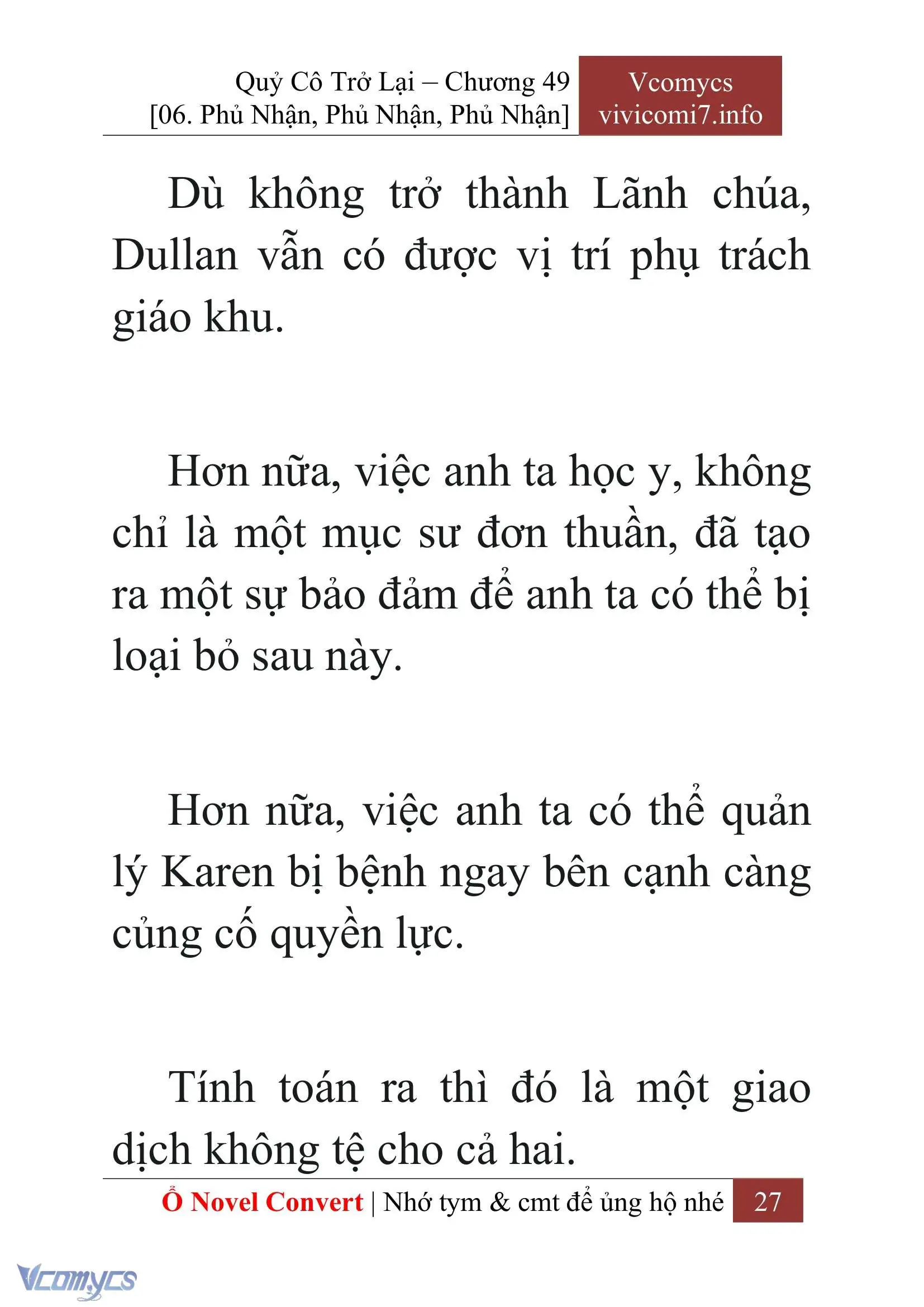 [Novel] Quý Cô Trở Lại Chapter 49 - Trang 30