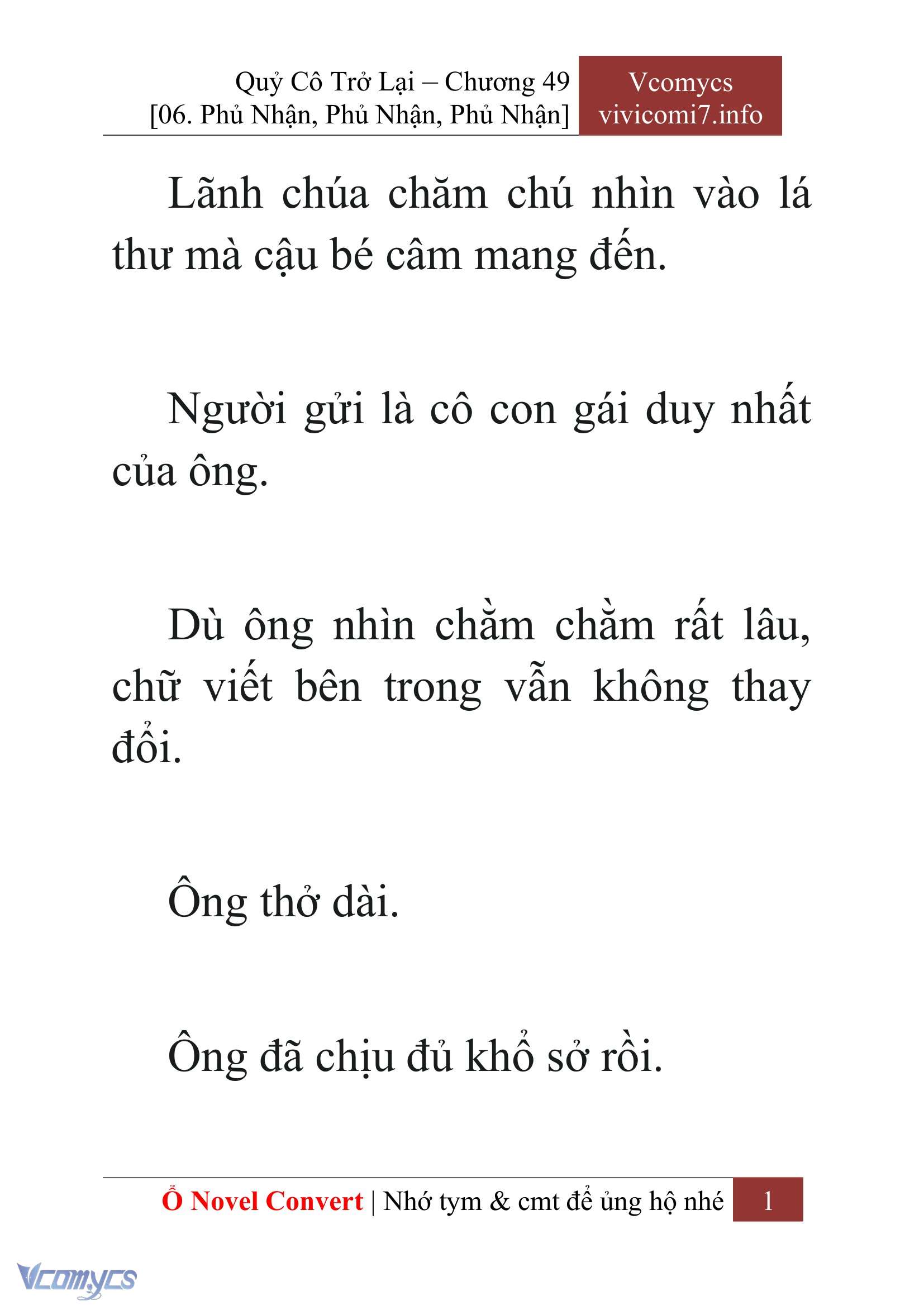 [Novel] Quý Cô Trở Lại Chapter 49 - Trang 4