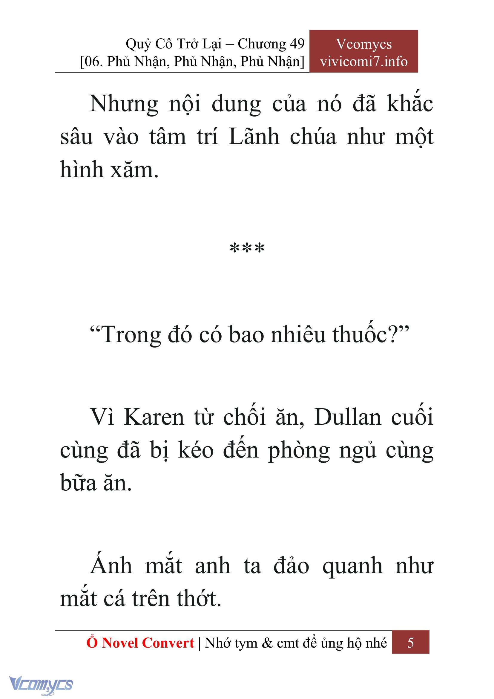 [Novel] Quý Cô Trở Lại Chapter 49 - Trang 8