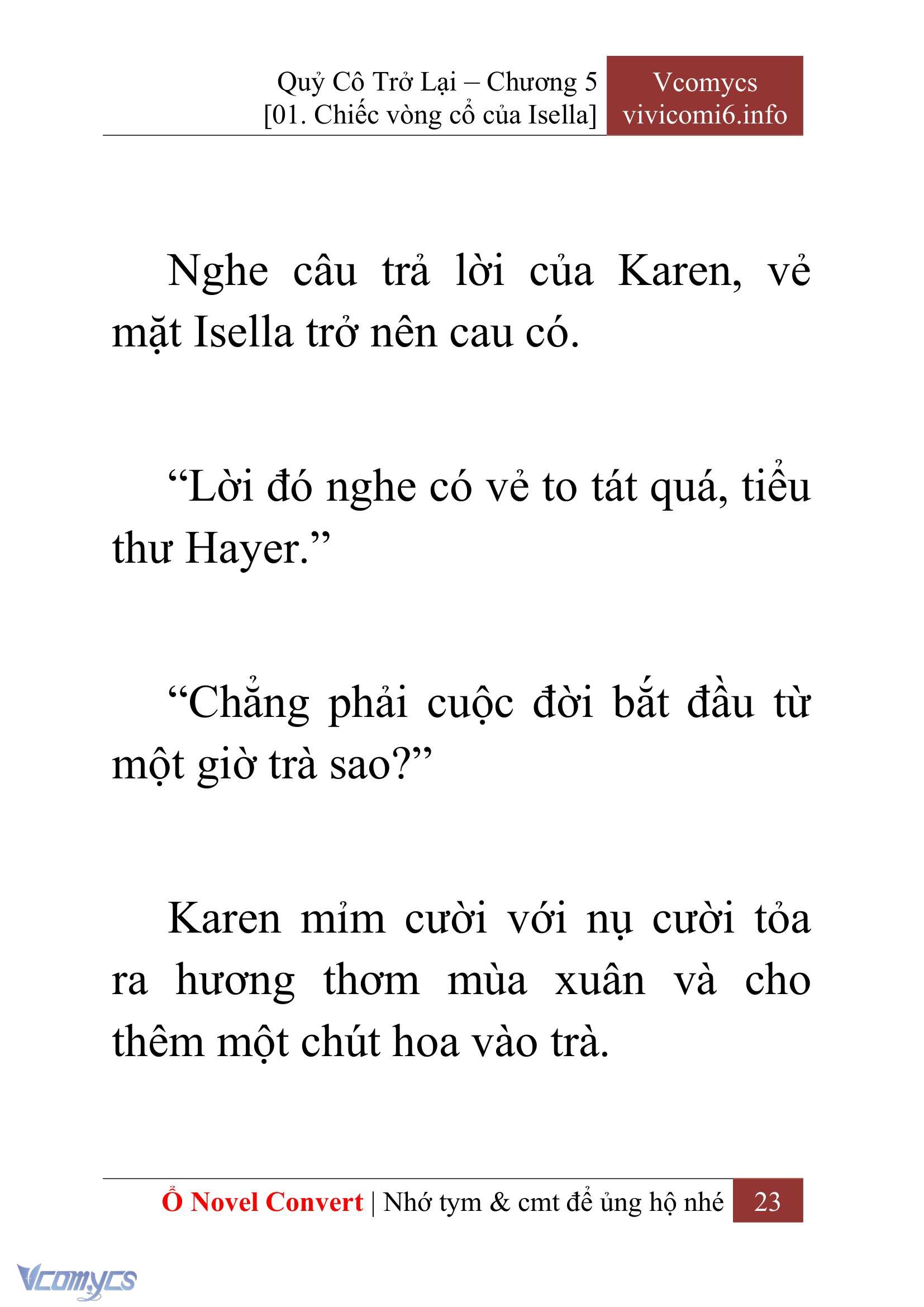 [Novel] Quý Cô Trở Lại Chapter 5 - Trang 26