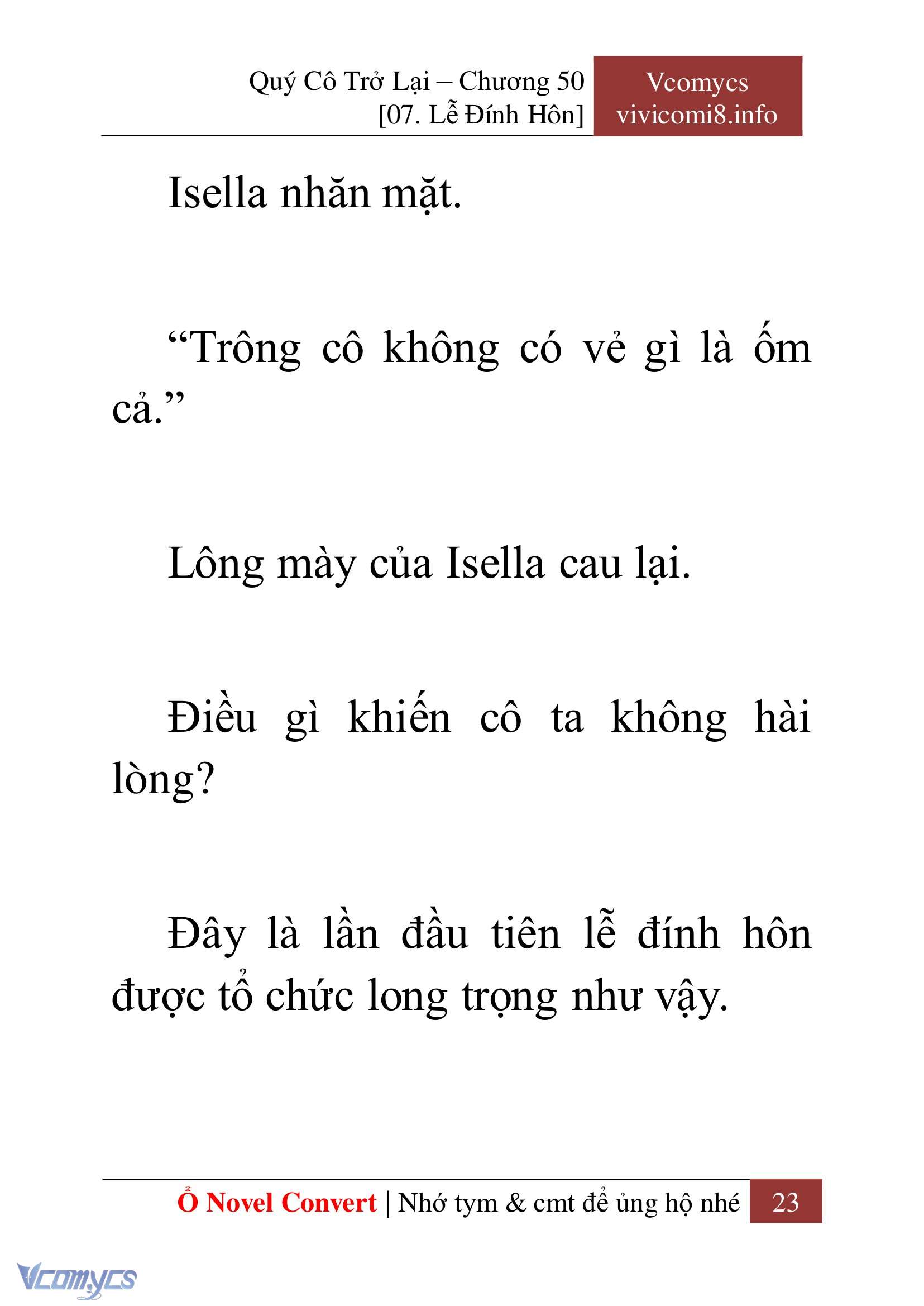 [Novel] Quý Cô Trở Lại Chapter 50 - Trang 26
