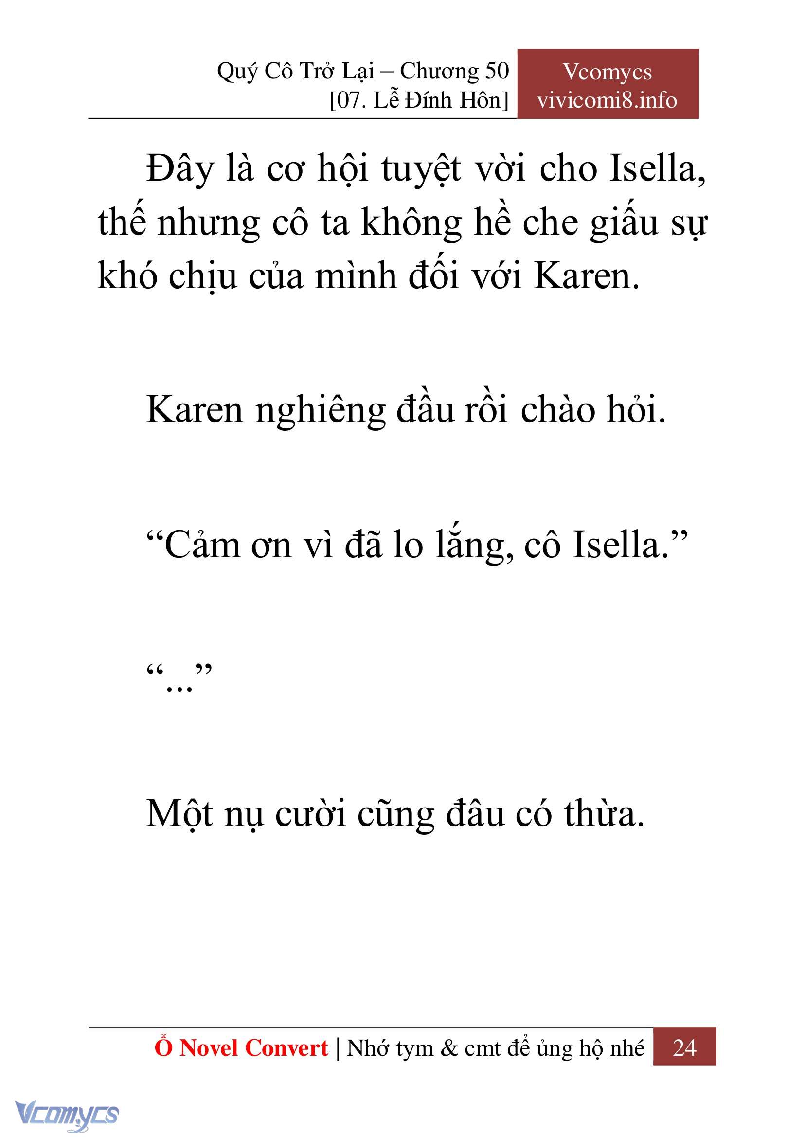 [Novel] Quý Cô Trở Lại Chapter 50 - Trang 27