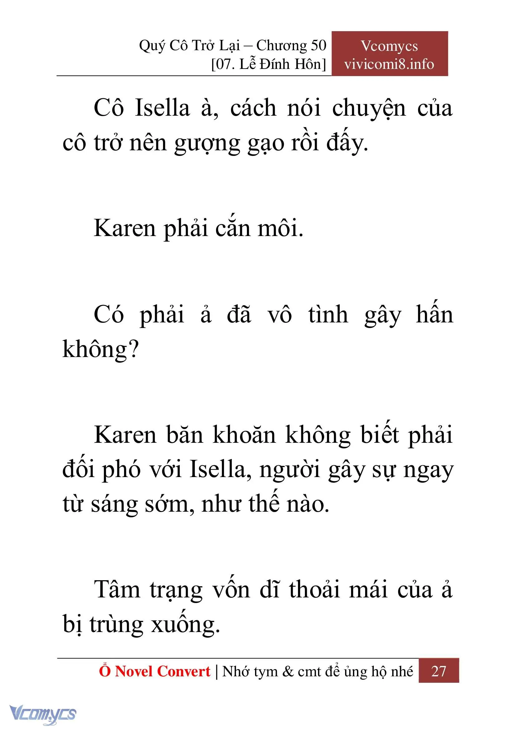 [Novel] Quý Cô Trở Lại Chapter 50 - Trang 30