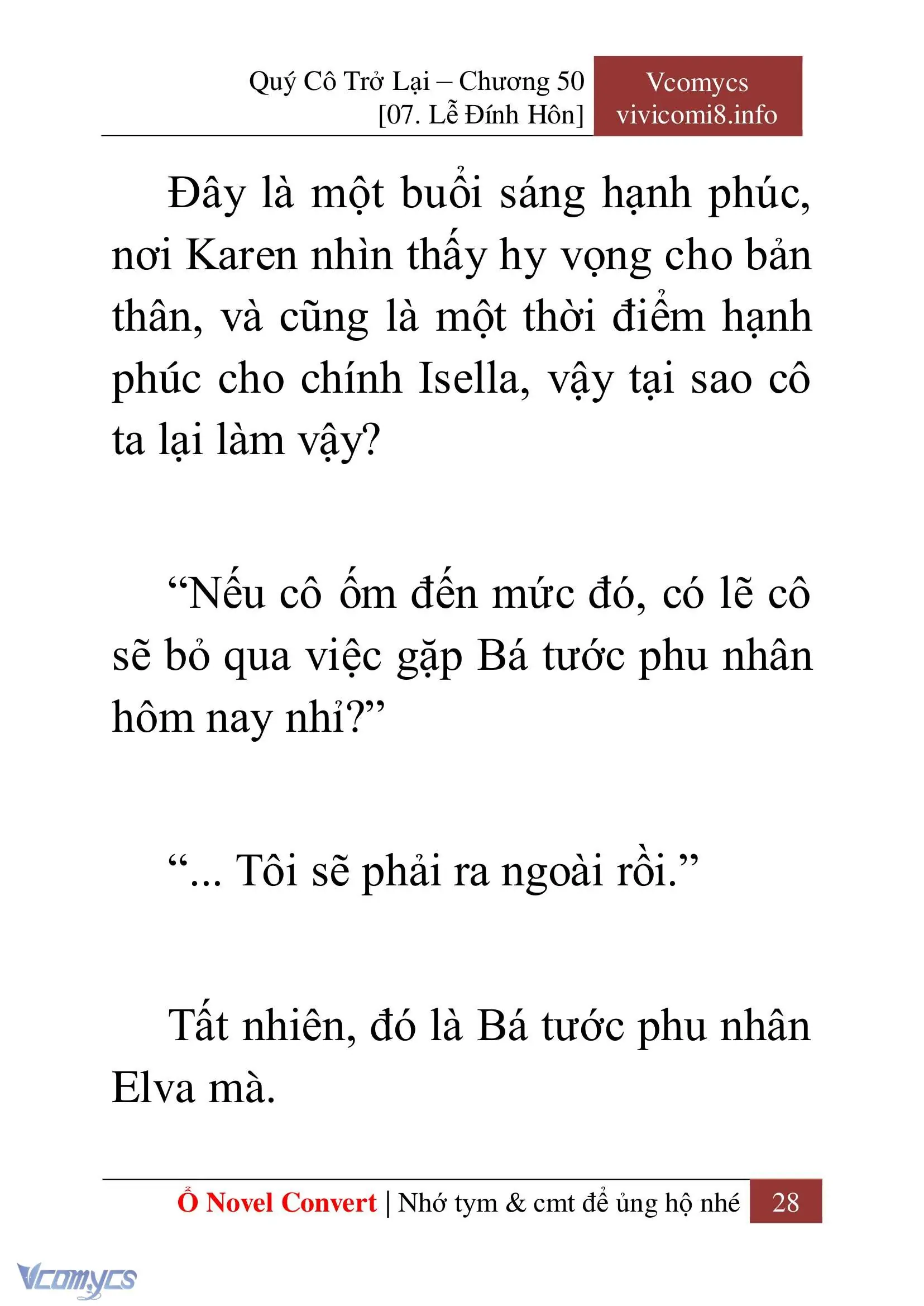 [Novel] Quý Cô Trở Lại Chapter 50 - Trang 31