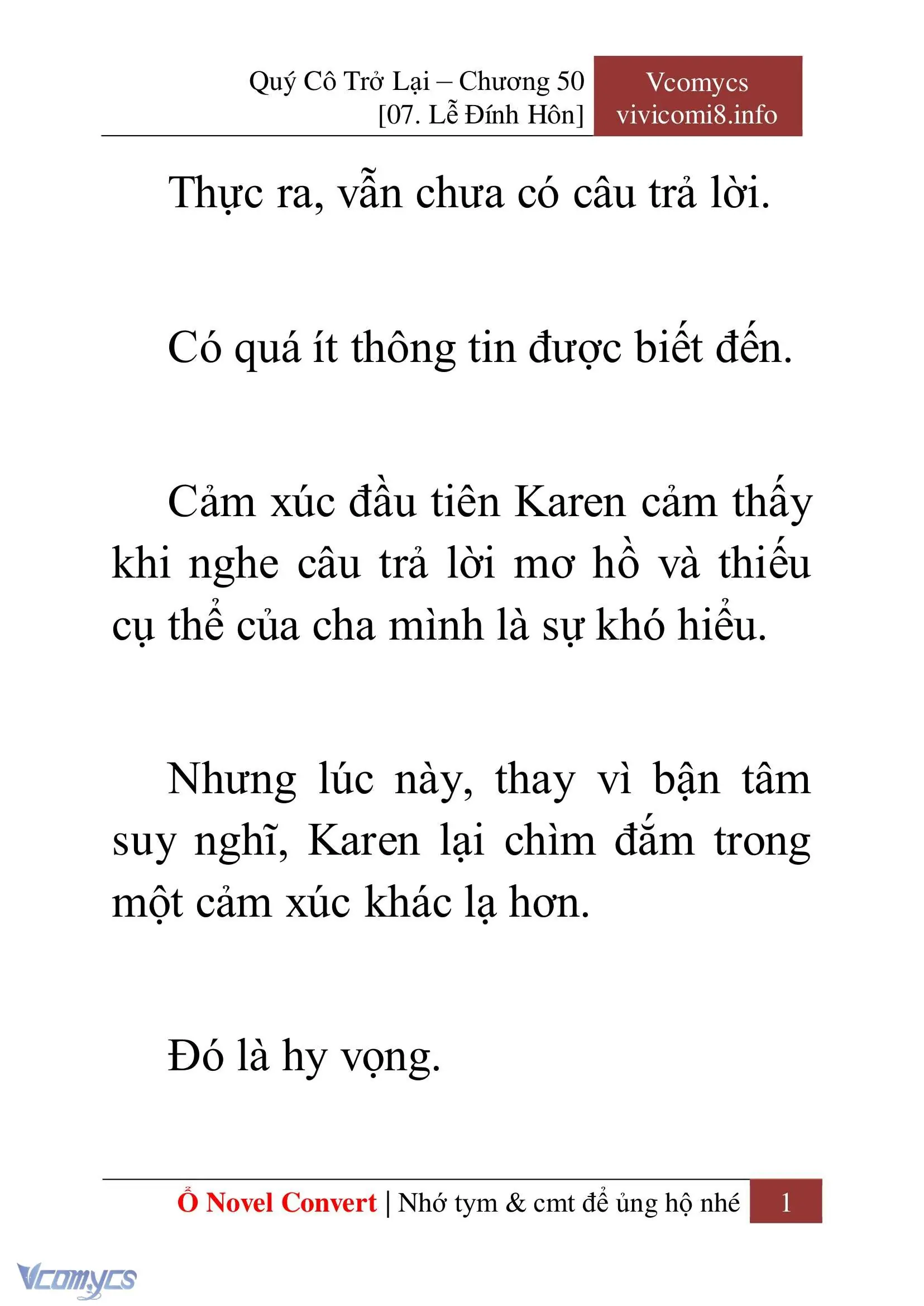 [Novel] Quý Cô Trở Lại Chapter 50 - Trang 4