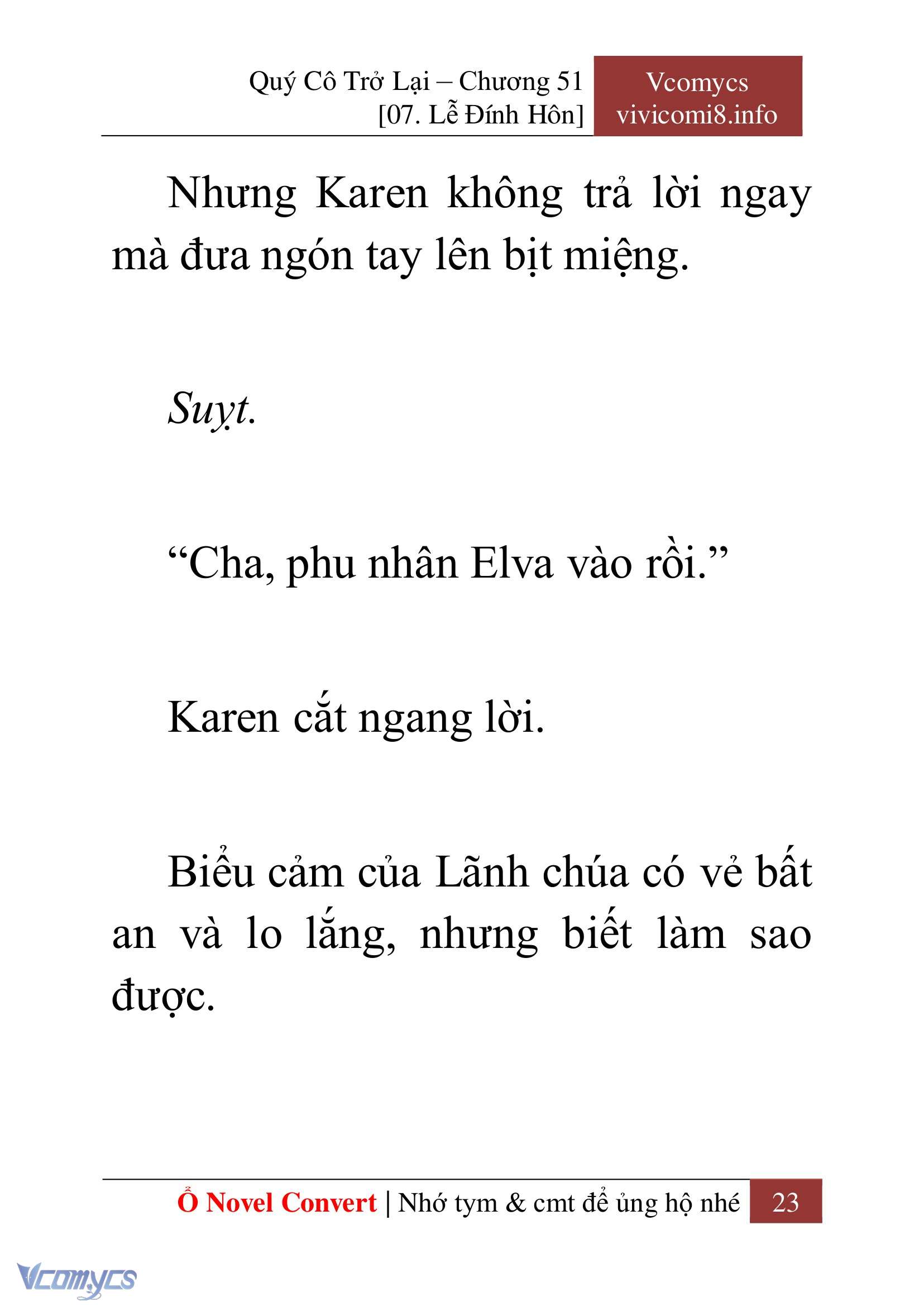 [Novel] Quý Cô Trở Lại Chapter 51 - Trang 26