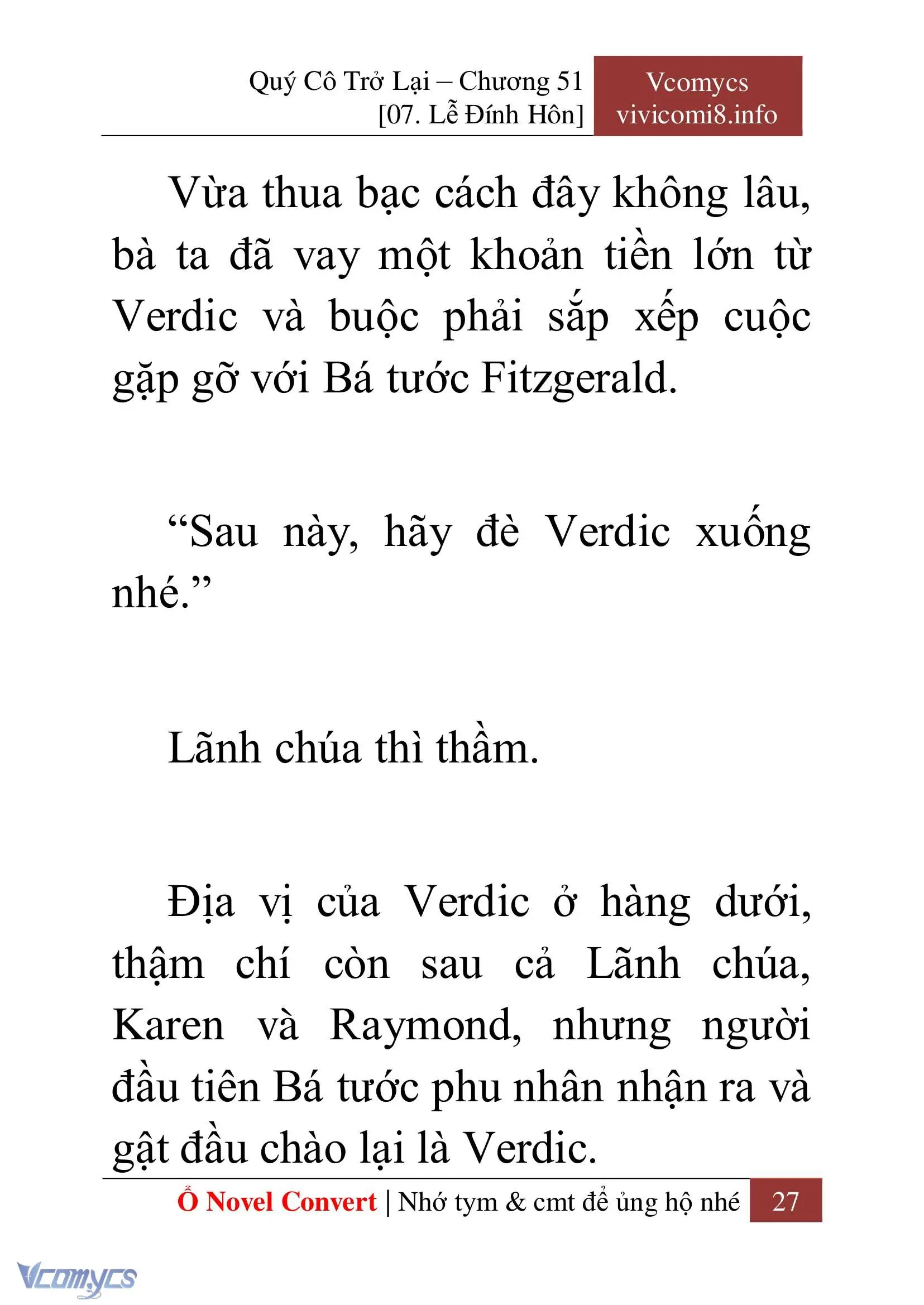[Novel] Quý Cô Trở Lại Chapter 51 - Trang 30