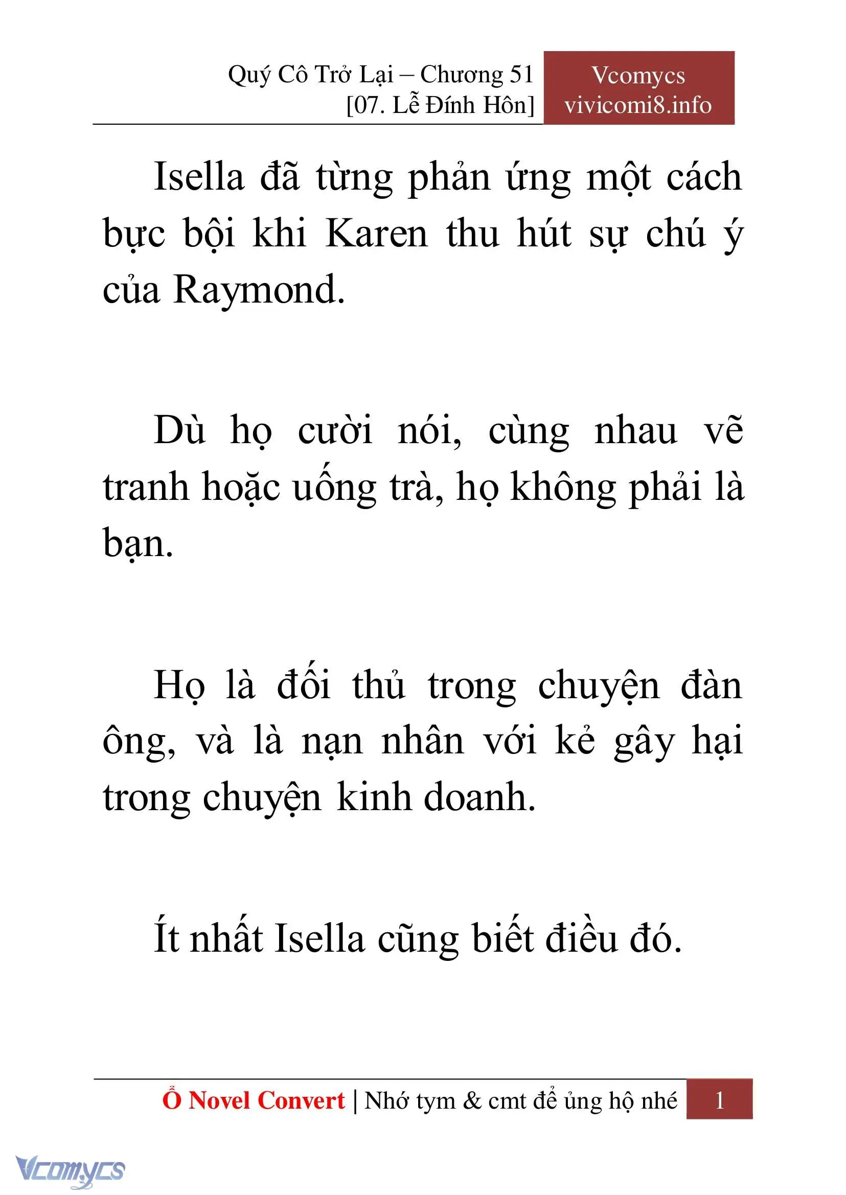 [Novel] Quý Cô Trở Lại Chapter 51 - Trang 4