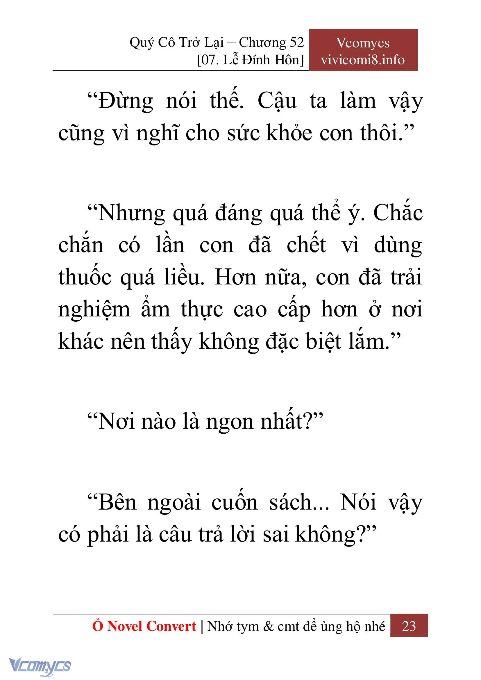 [Novel] Quý Cô Trở Lại Chapter 52 - Trang 26