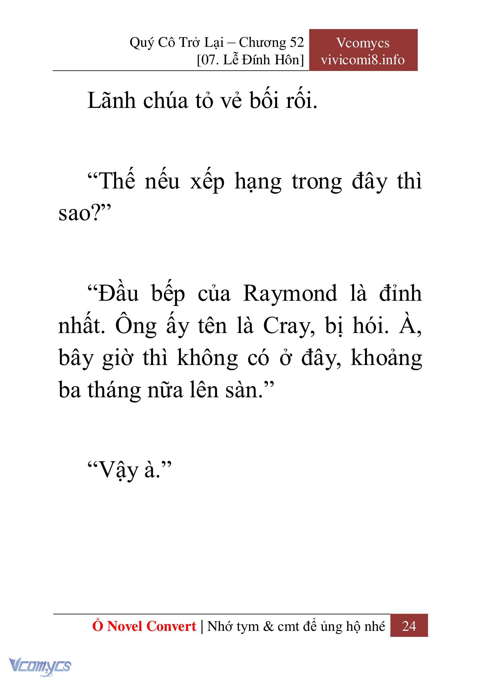 [Novel] Quý Cô Trở Lại Chapter 52 - Trang 27