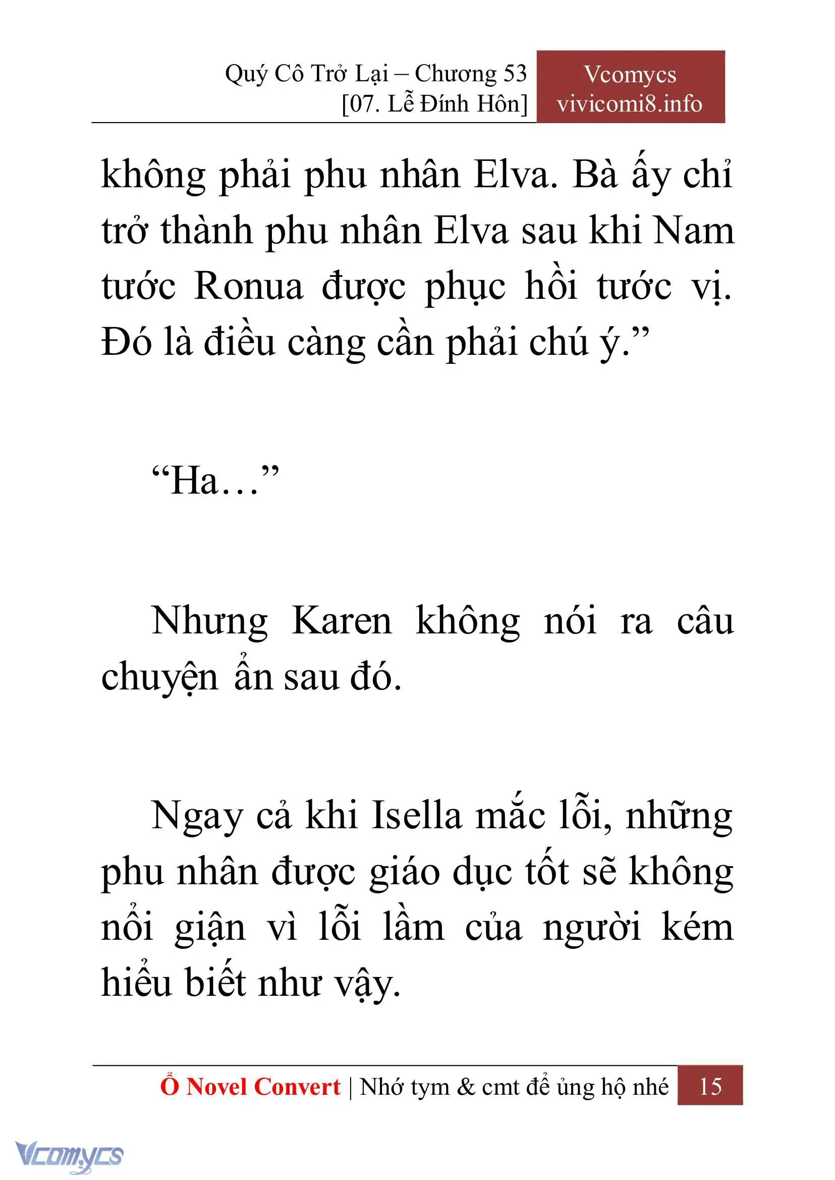 [Novel] Quý Cô Trở Lại Chapter 53 - Trang 18