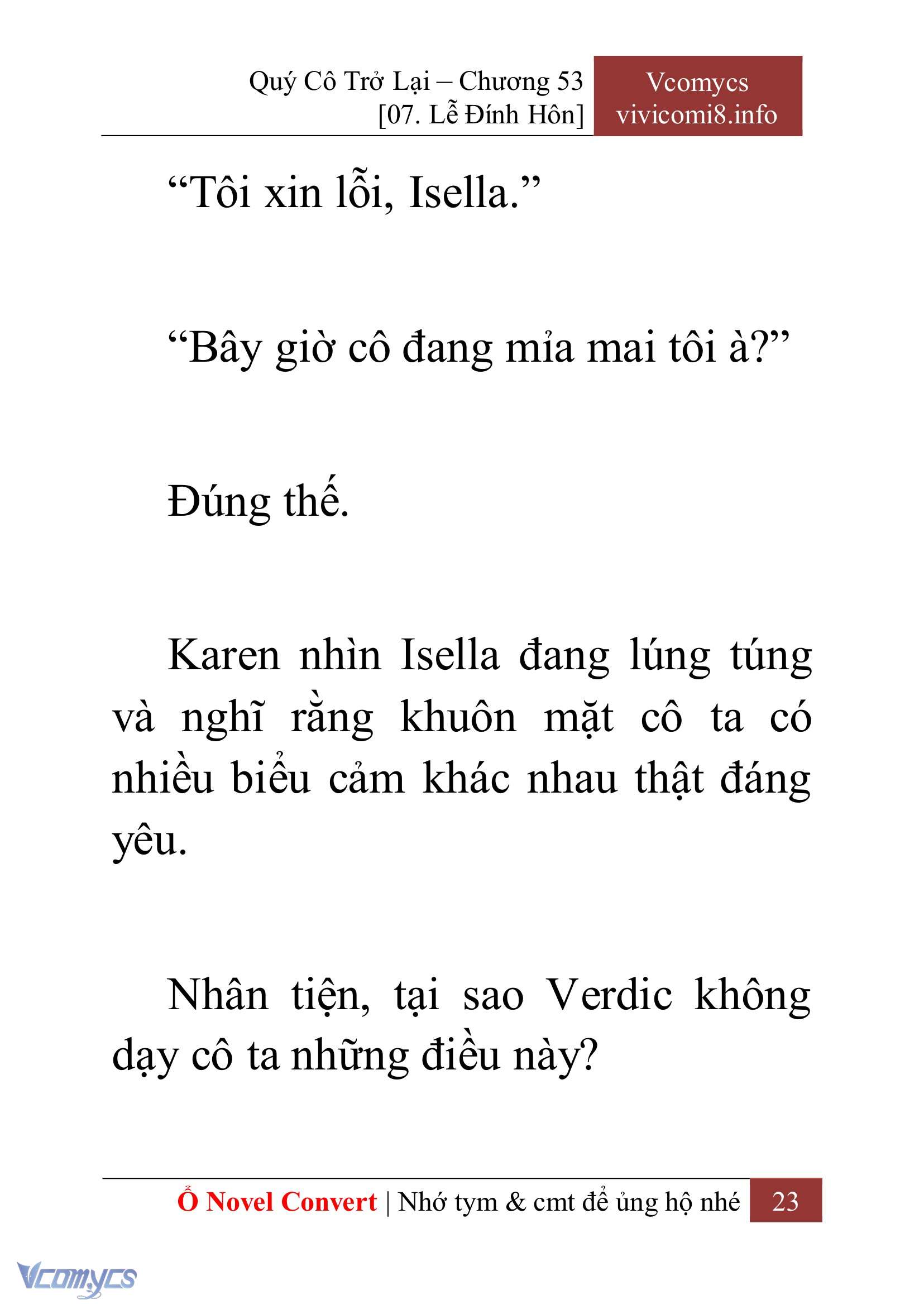 [Novel] Quý Cô Trở Lại Chapter 53 - Trang 26