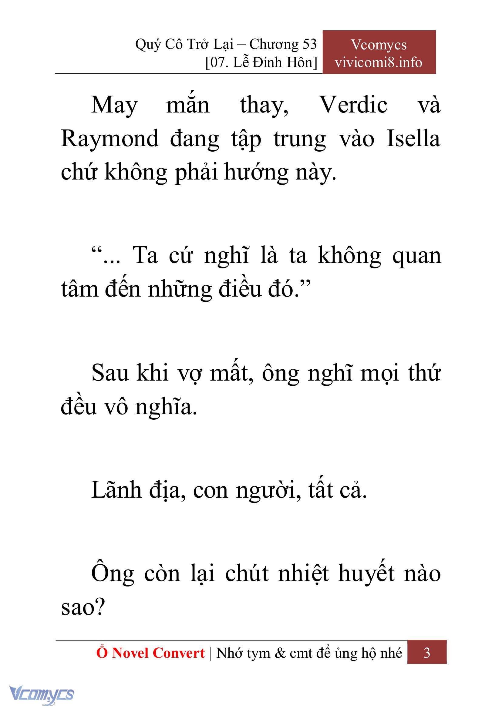 [Novel] Quý Cô Trở Lại Chapter 53 - Trang 6