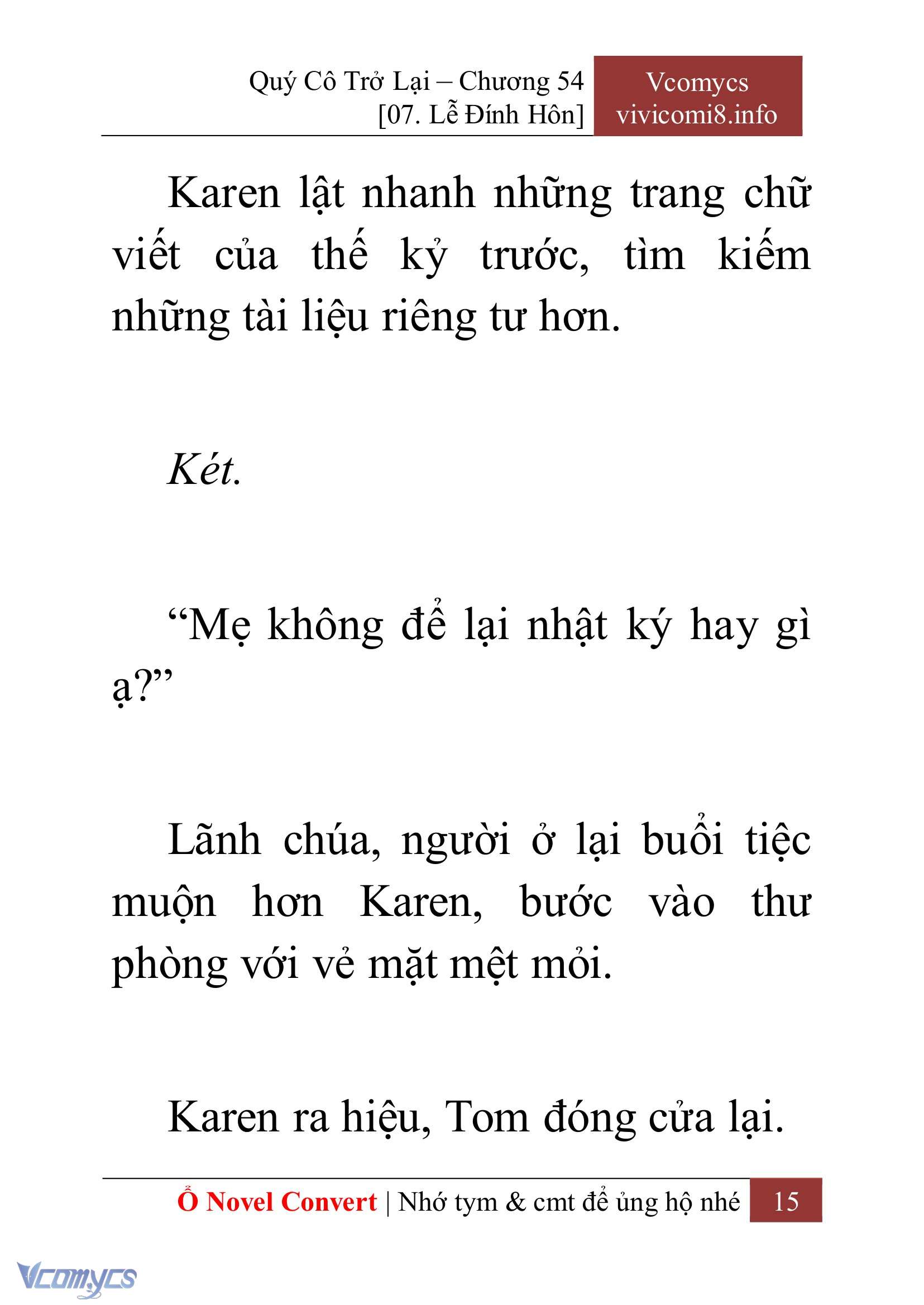 [Novel] Quý Cô Trở Lại Chapter 54 - Trang 18
