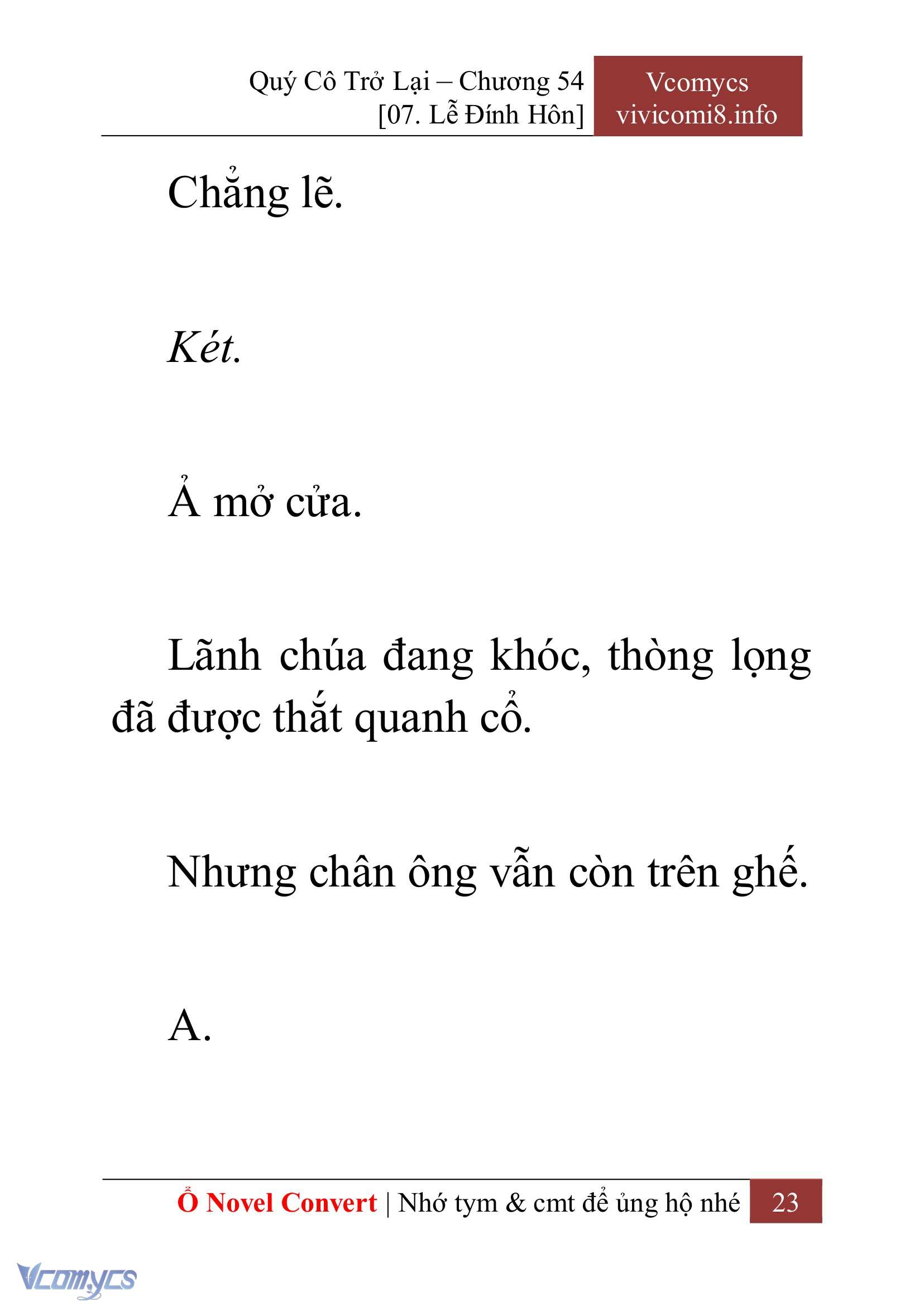 [Novel] Quý Cô Trở Lại Chapter 54 - Trang 26