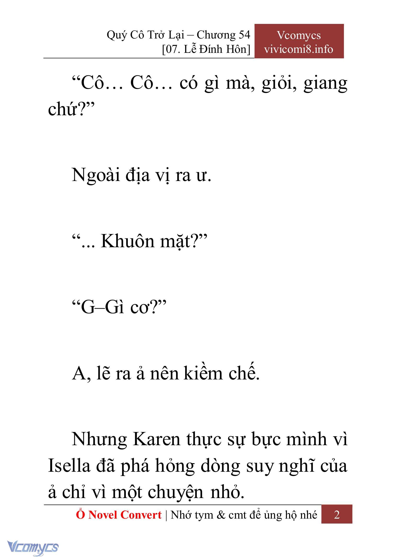 [Novel] Quý Cô Trở Lại Chapter 54 - Trang 5