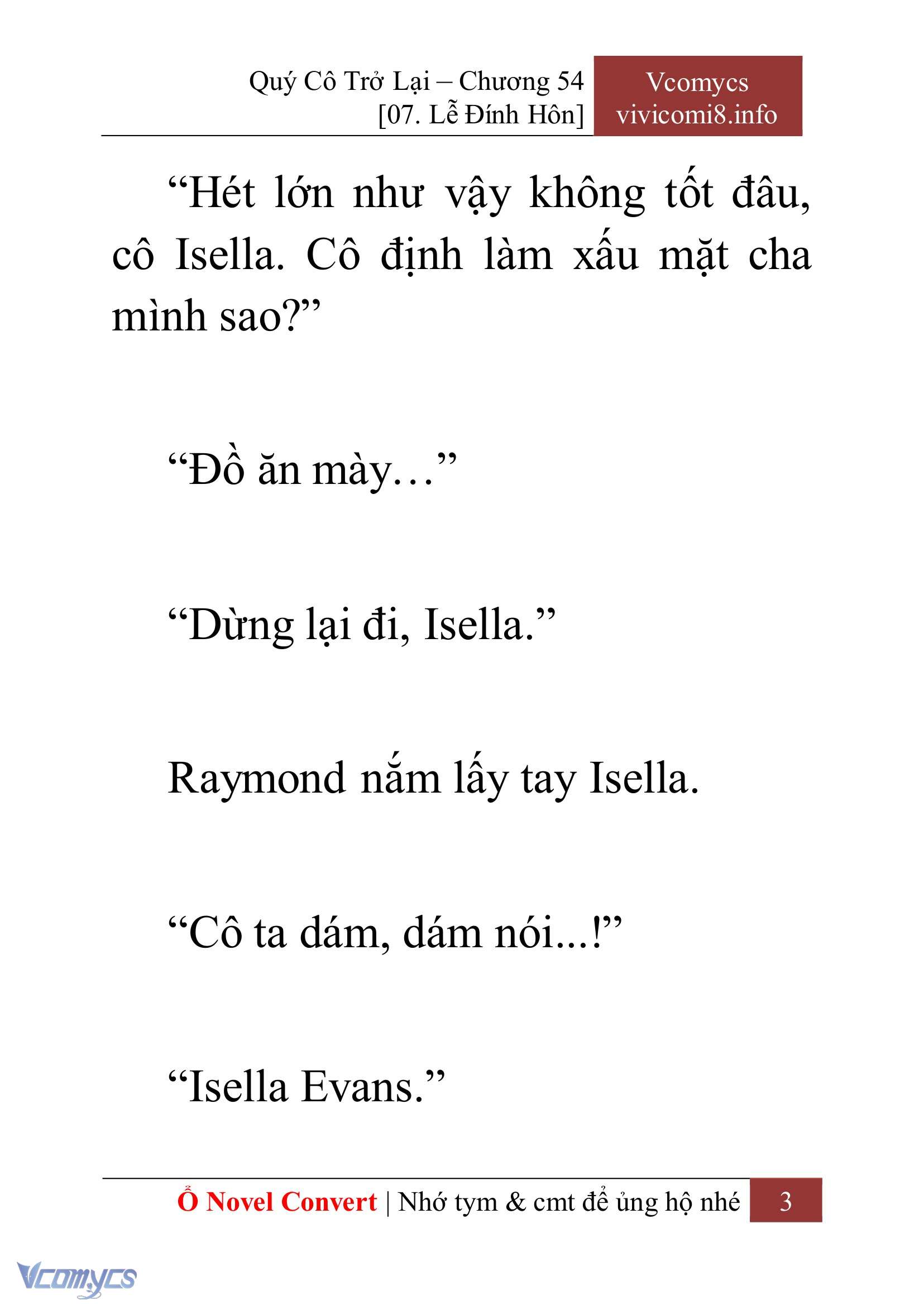 [Novel] Quý Cô Trở Lại Chapter 54 - Trang 6