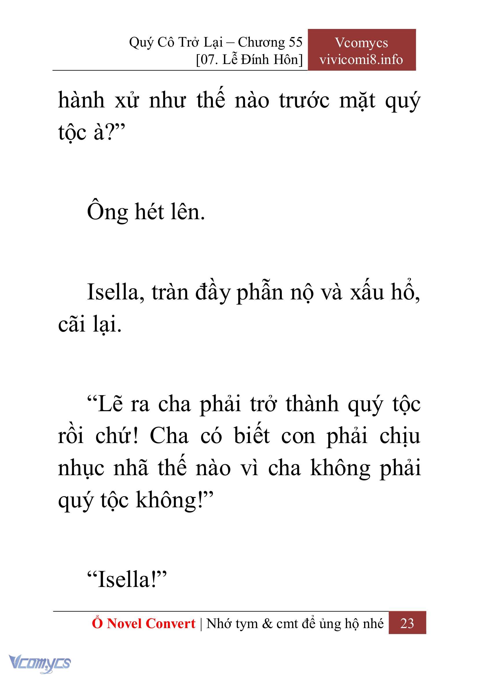 [Novel] Quý Cô Trở Lại Chapter 55 - Trang 26