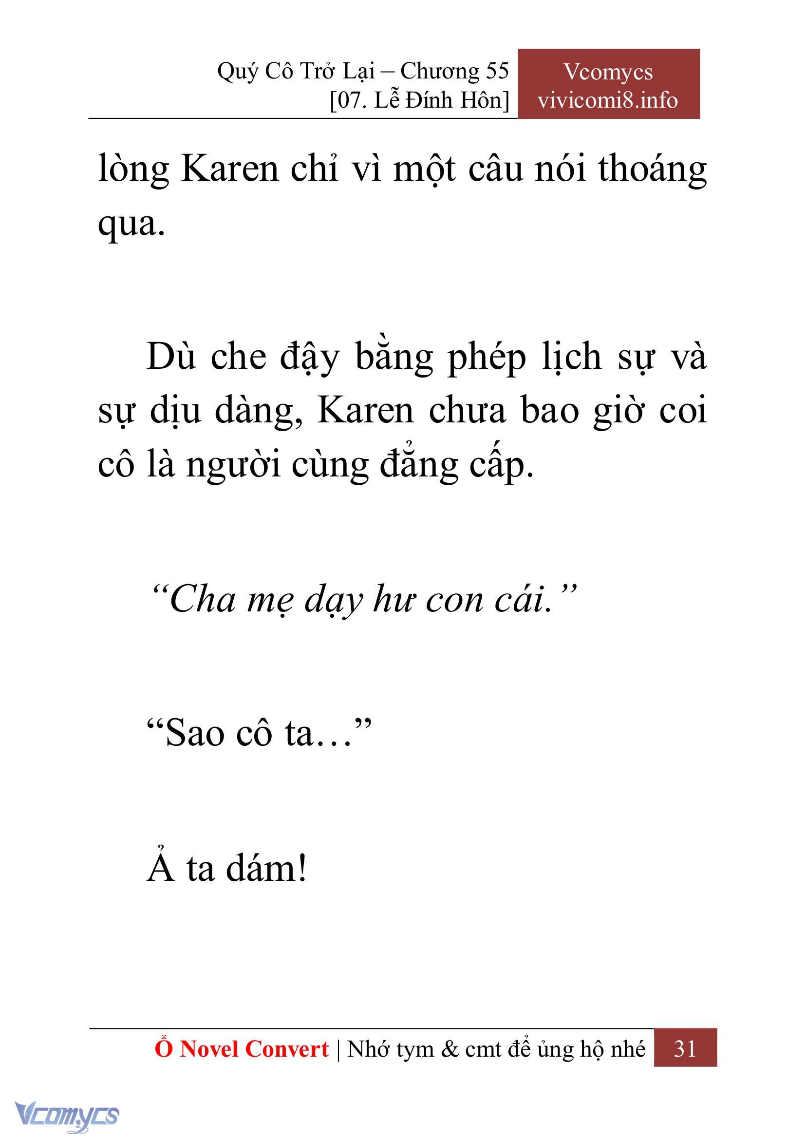 [Novel] Quý Cô Trở Lại Chapter 55 - Trang 34