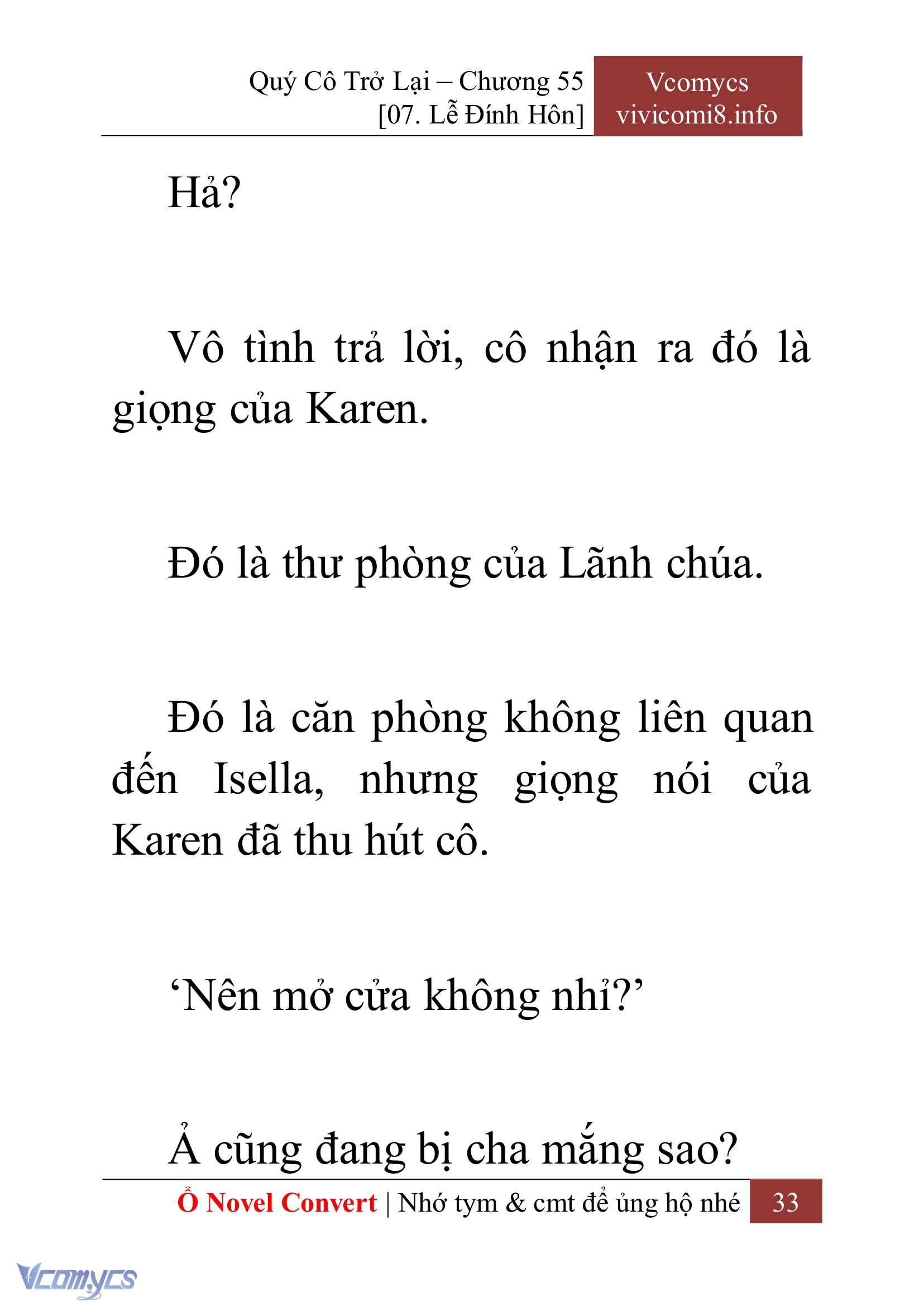 [Novel] Quý Cô Trở Lại Chapter 55 - Trang 36