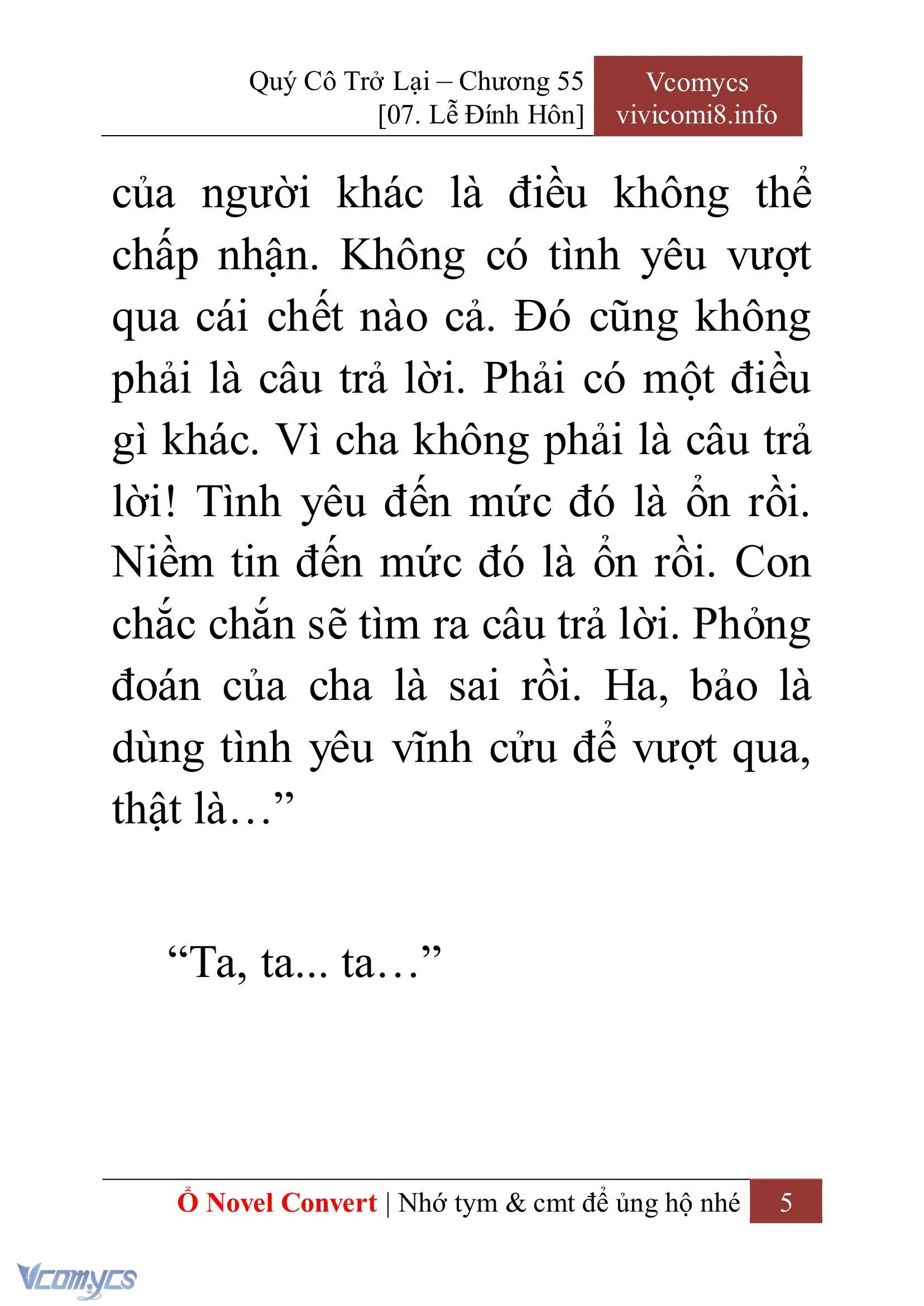 [Novel] Quý Cô Trở Lại Chapter 55 - Trang 8