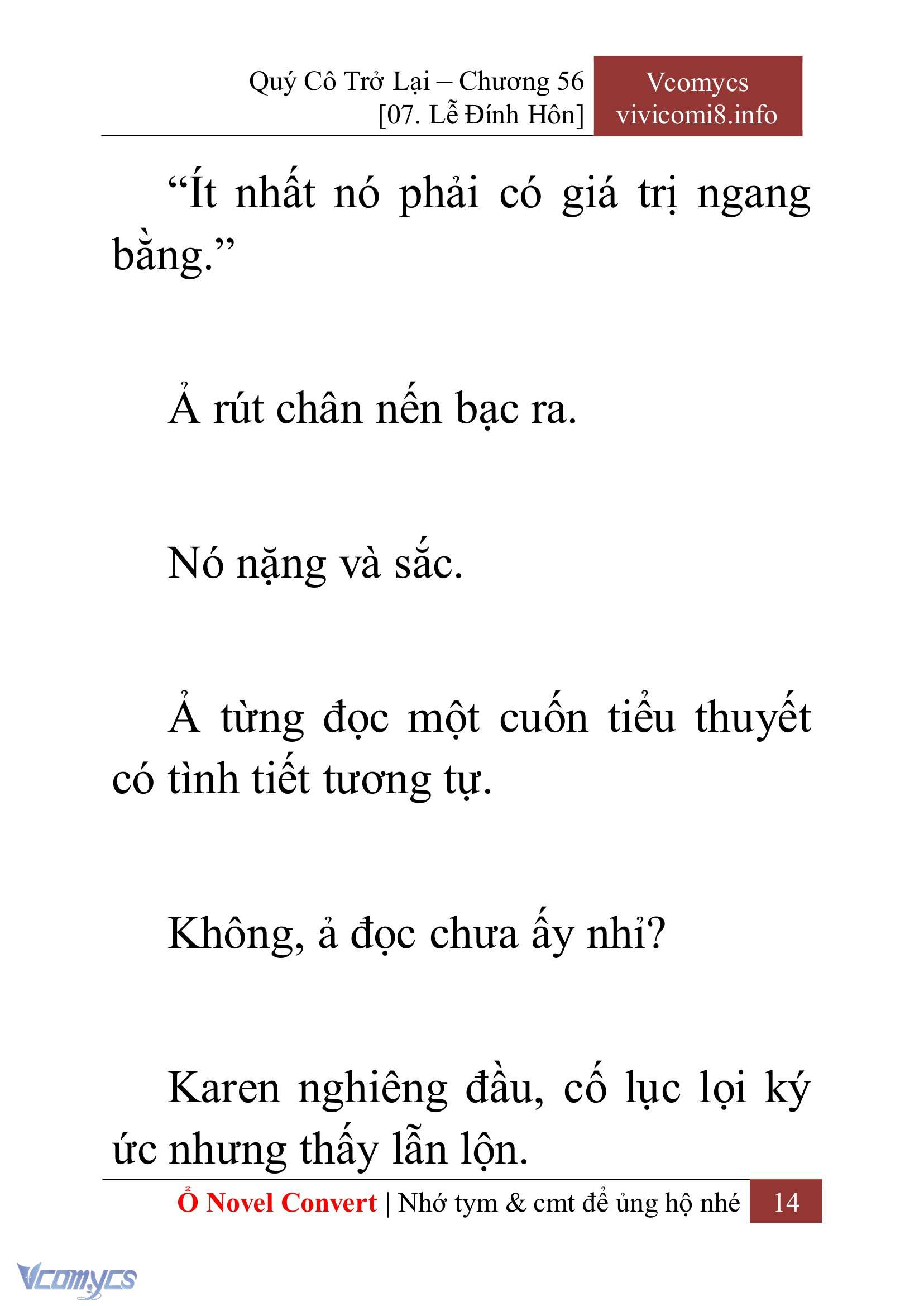 [Novel] Quý Cô Trở Lại Chapter 56 - Trang 17