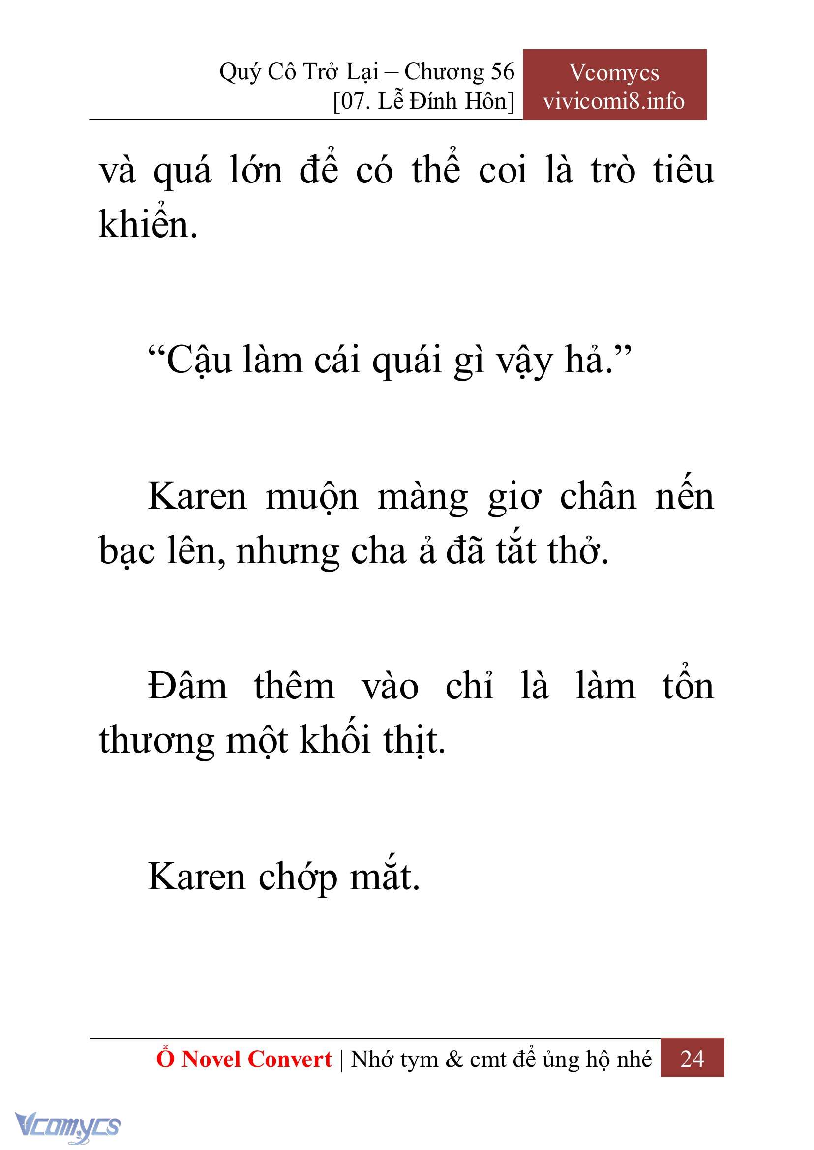 [Novel] Quý Cô Trở Lại Chapter 56 - Trang 27