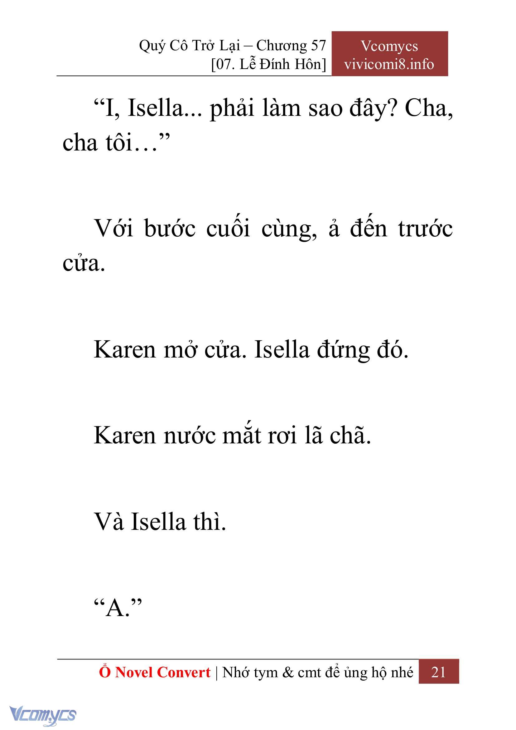 [Novel] Quý Cô Trở Lại Chapter 57 - Trang 24