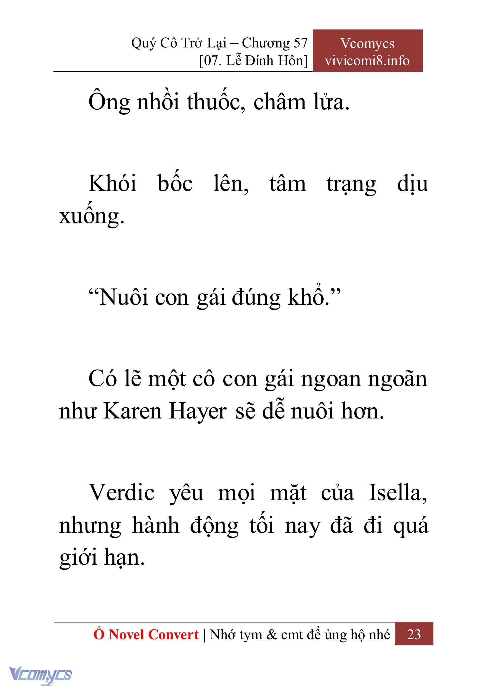 [Novel] Quý Cô Trở Lại Chapter 57 - Trang 26