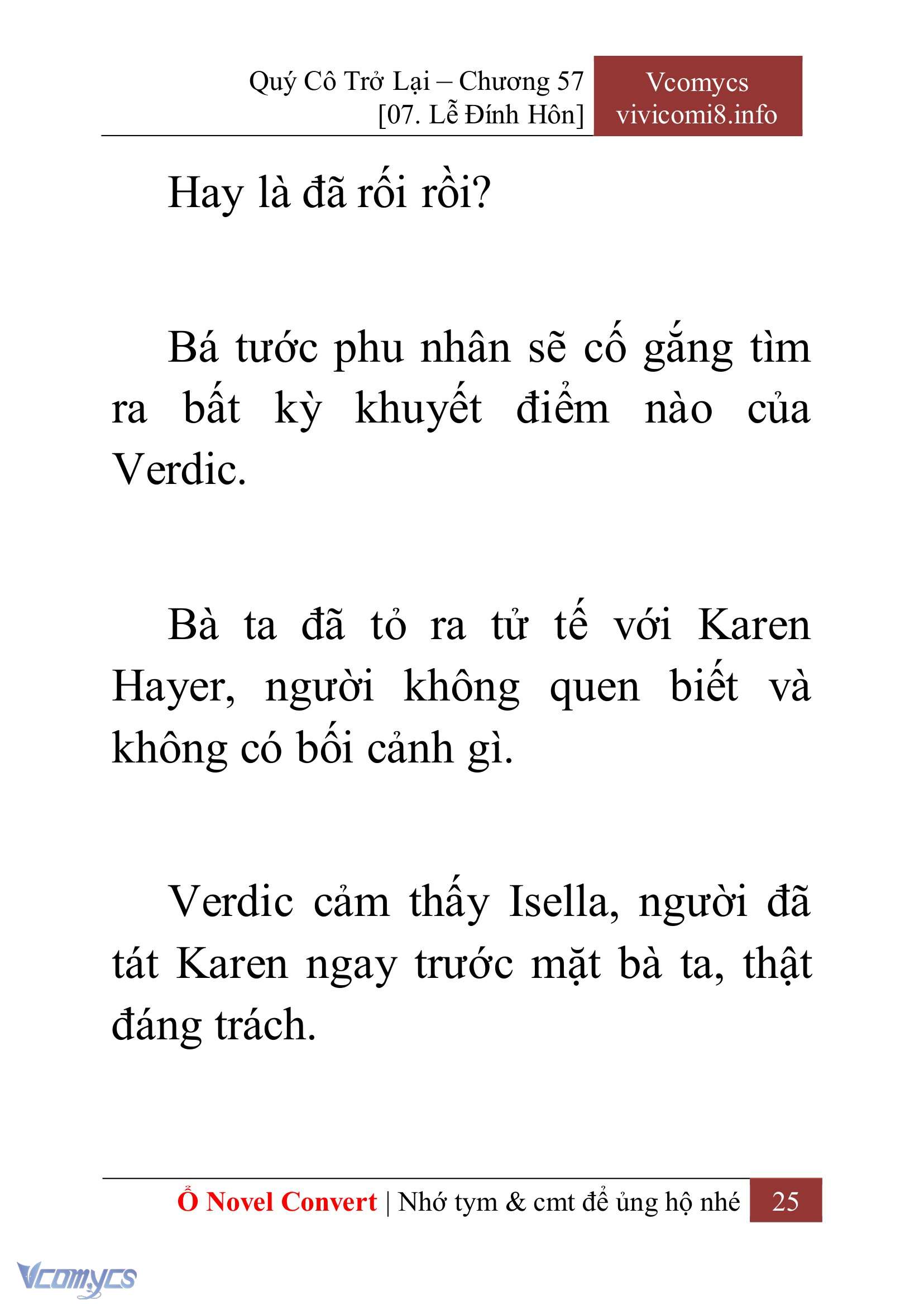 [Novel] Quý Cô Trở Lại Chapter 57 - Trang 28
