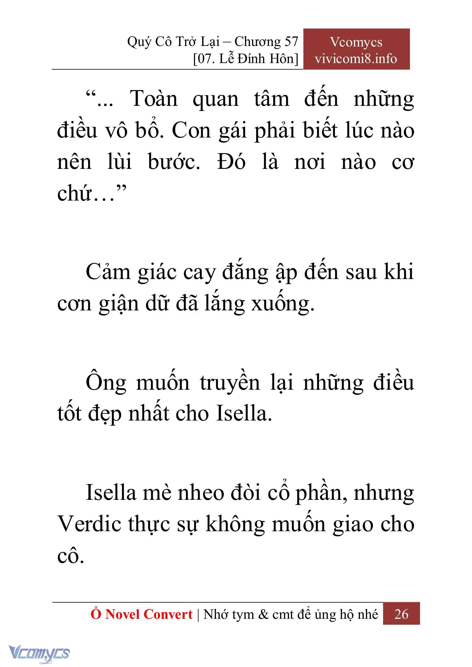 [Novel] Quý Cô Trở Lại Chapter 57 - Trang 29