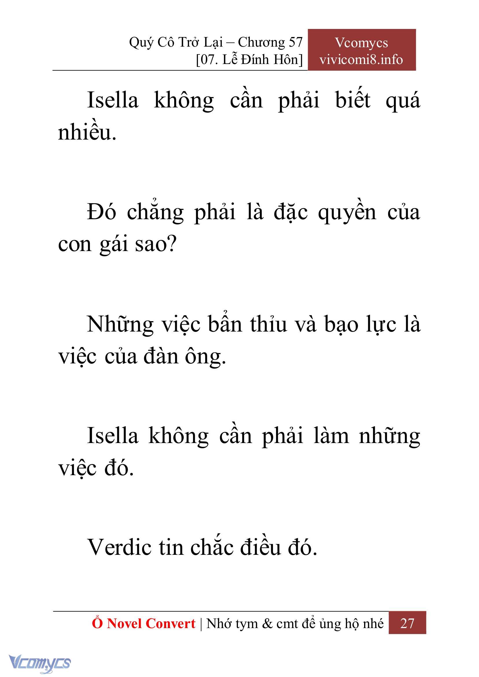 [Novel] Quý Cô Trở Lại Chapter 57 - Trang 30