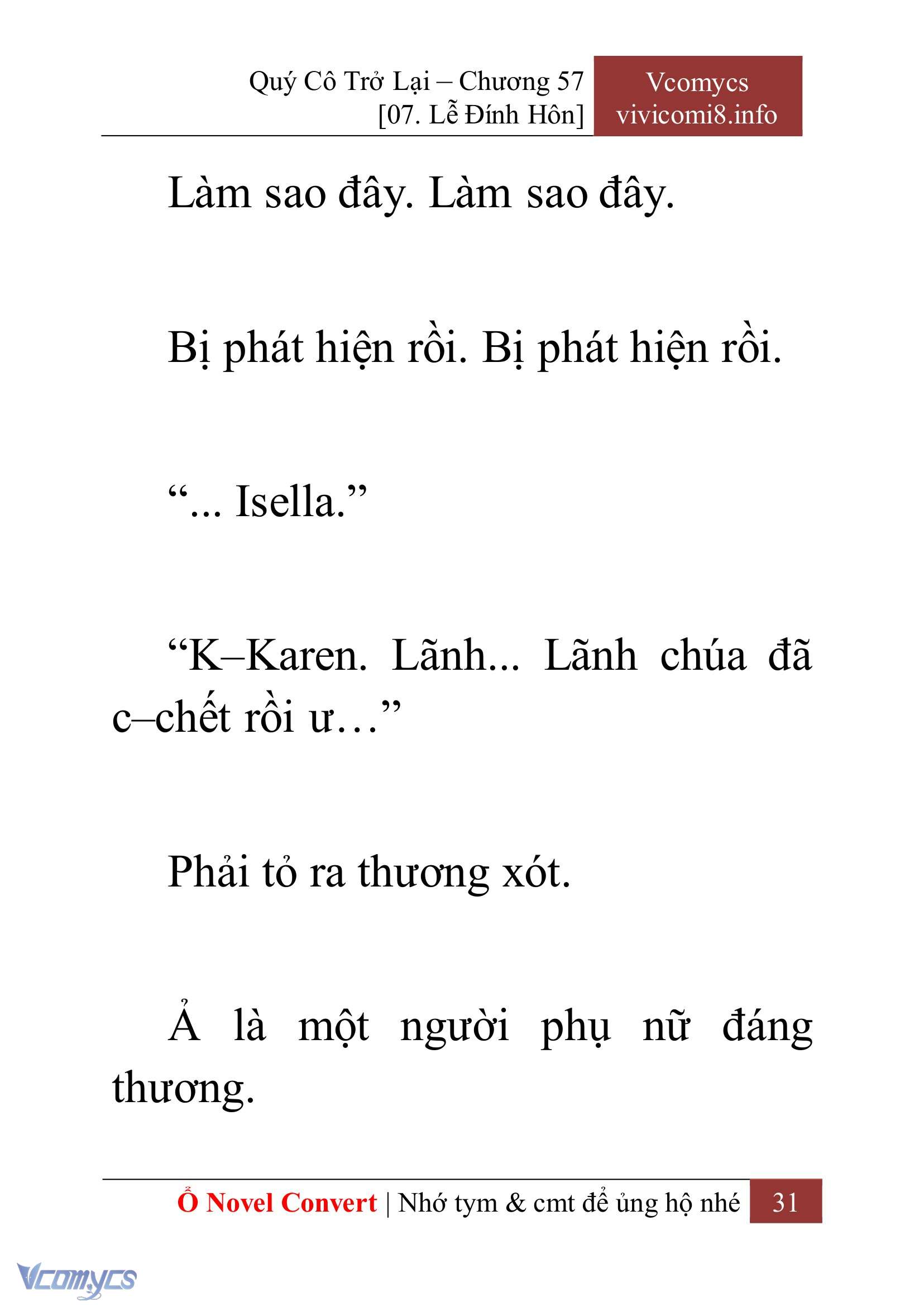 [Novel] Quý Cô Trở Lại Chapter 57 - Trang 34