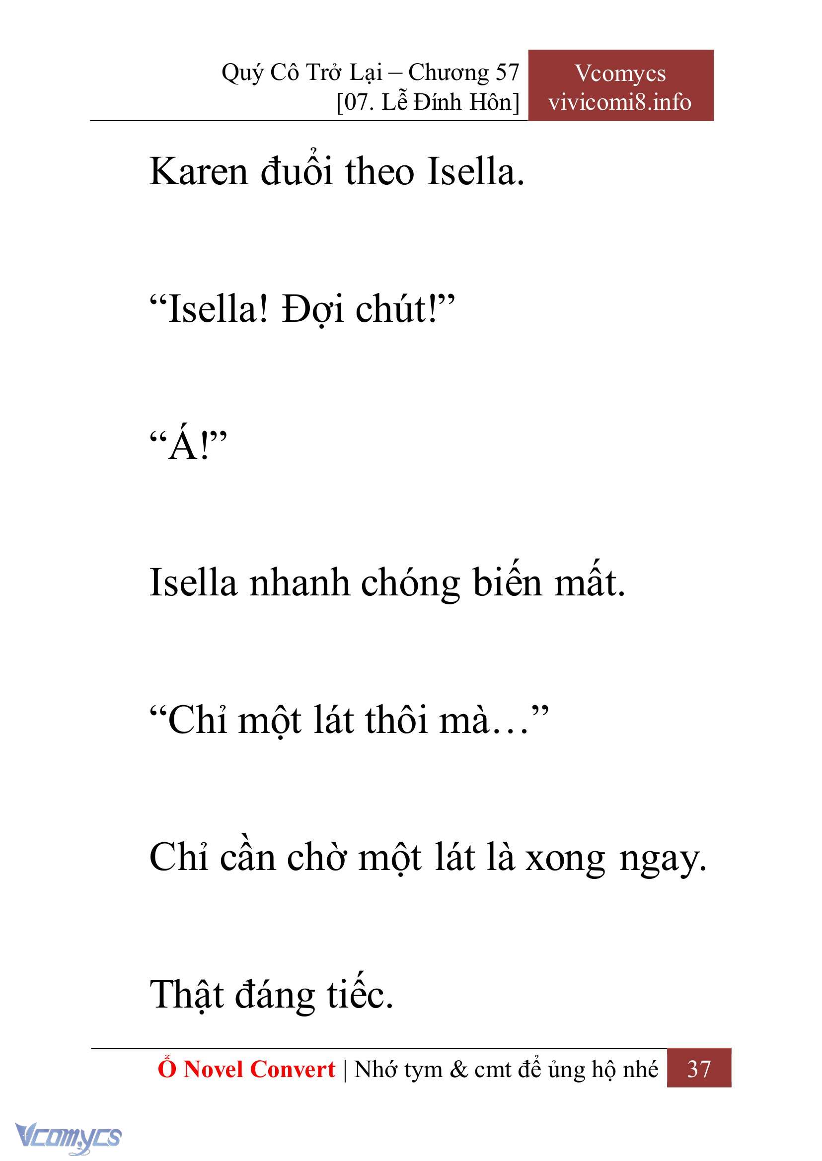 [Novel] Quý Cô Trở Lại Chapter 57 - Trang 40