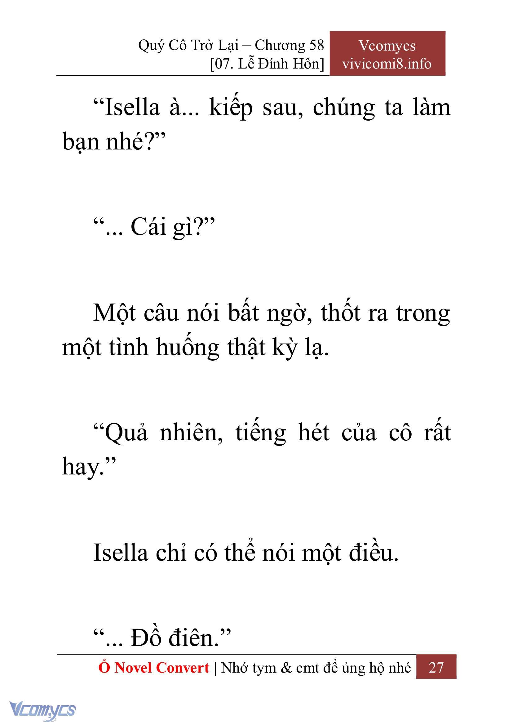 [Novel] Quý Cô Trở Lại Chapter 58 - Trang 30