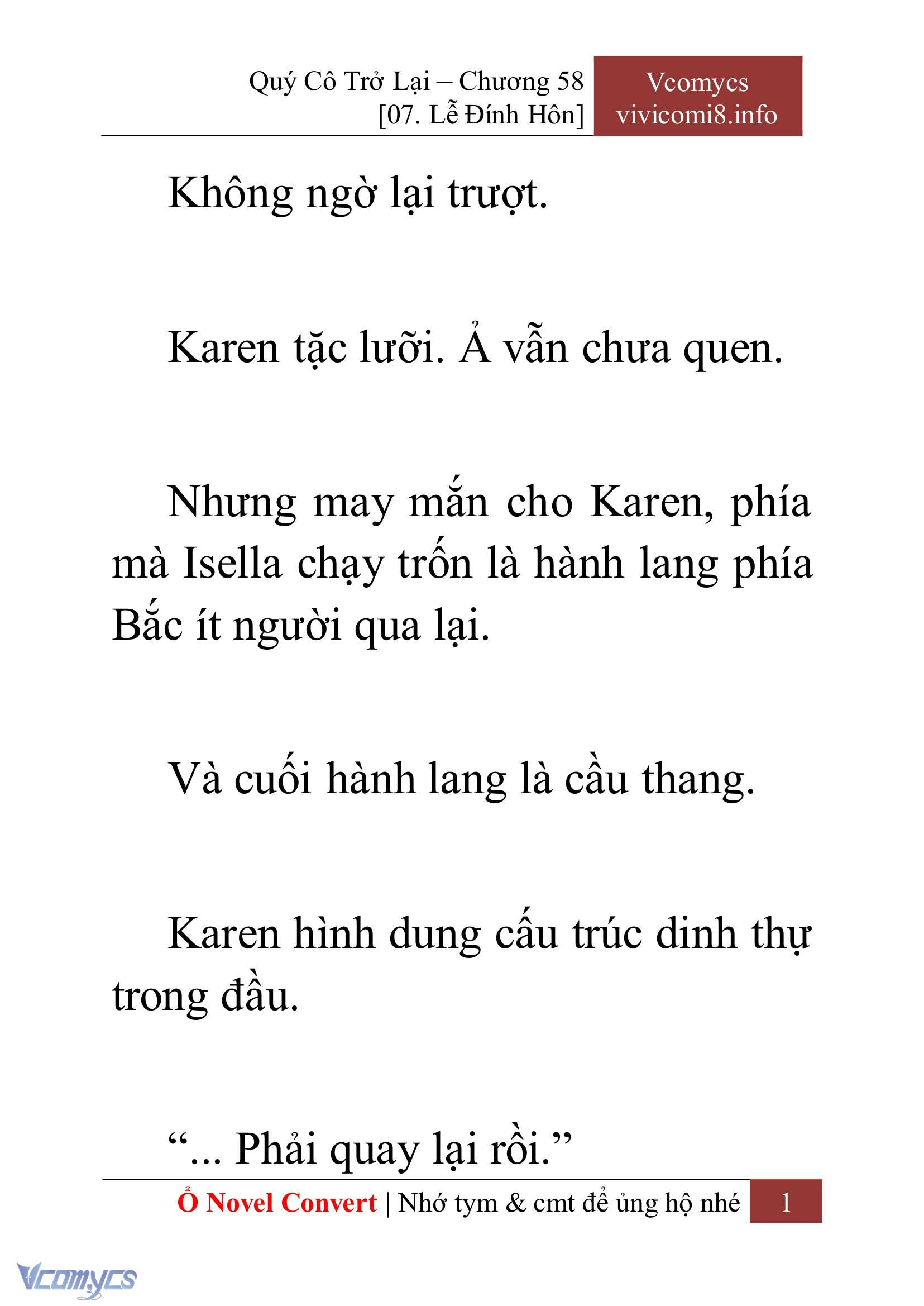 [Novel] Quý Cô Trở Lại Chapter 58 - Trang 4