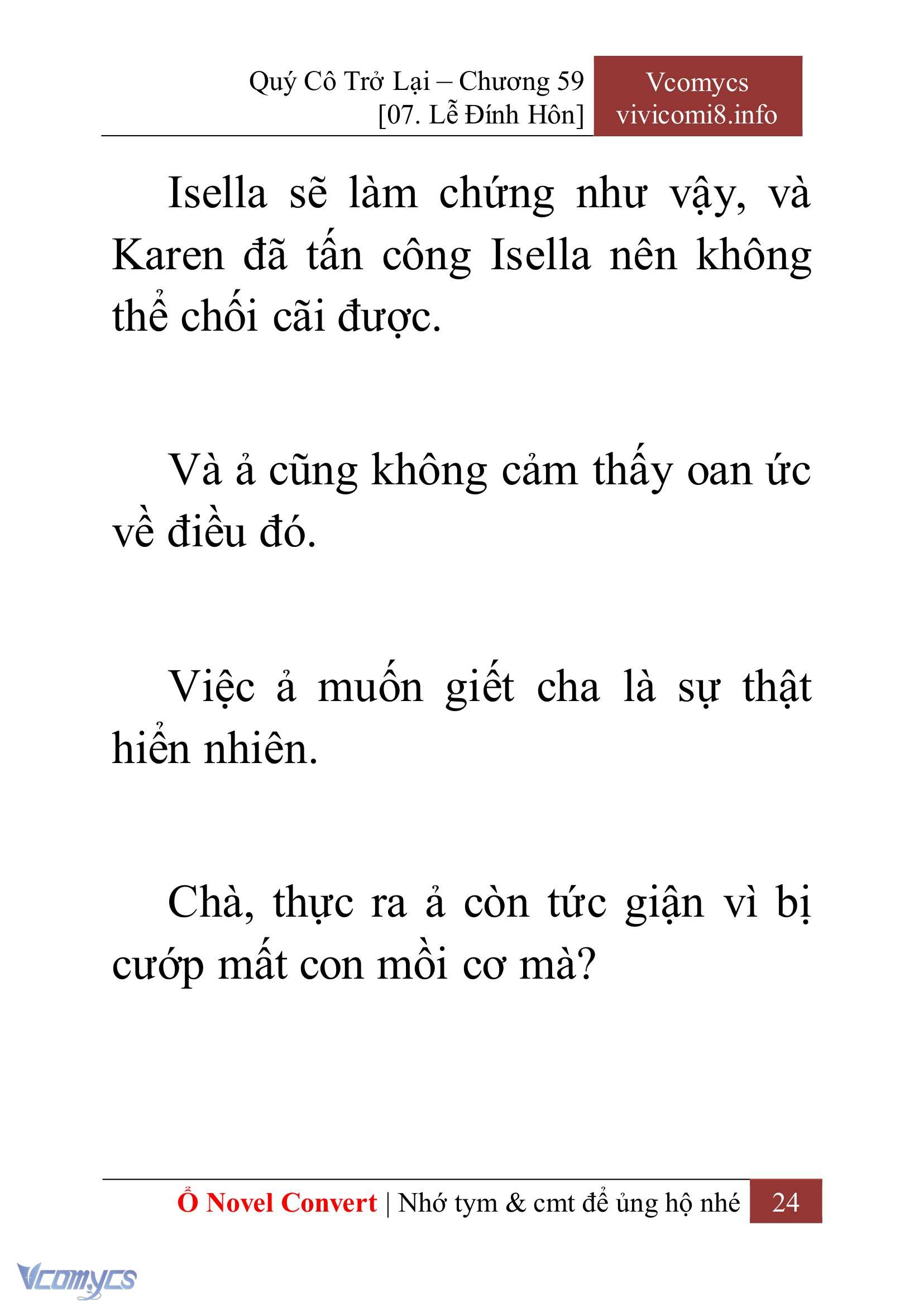 [Novel] Quý Cô Trở Lại Chapter 59 - Trang 27